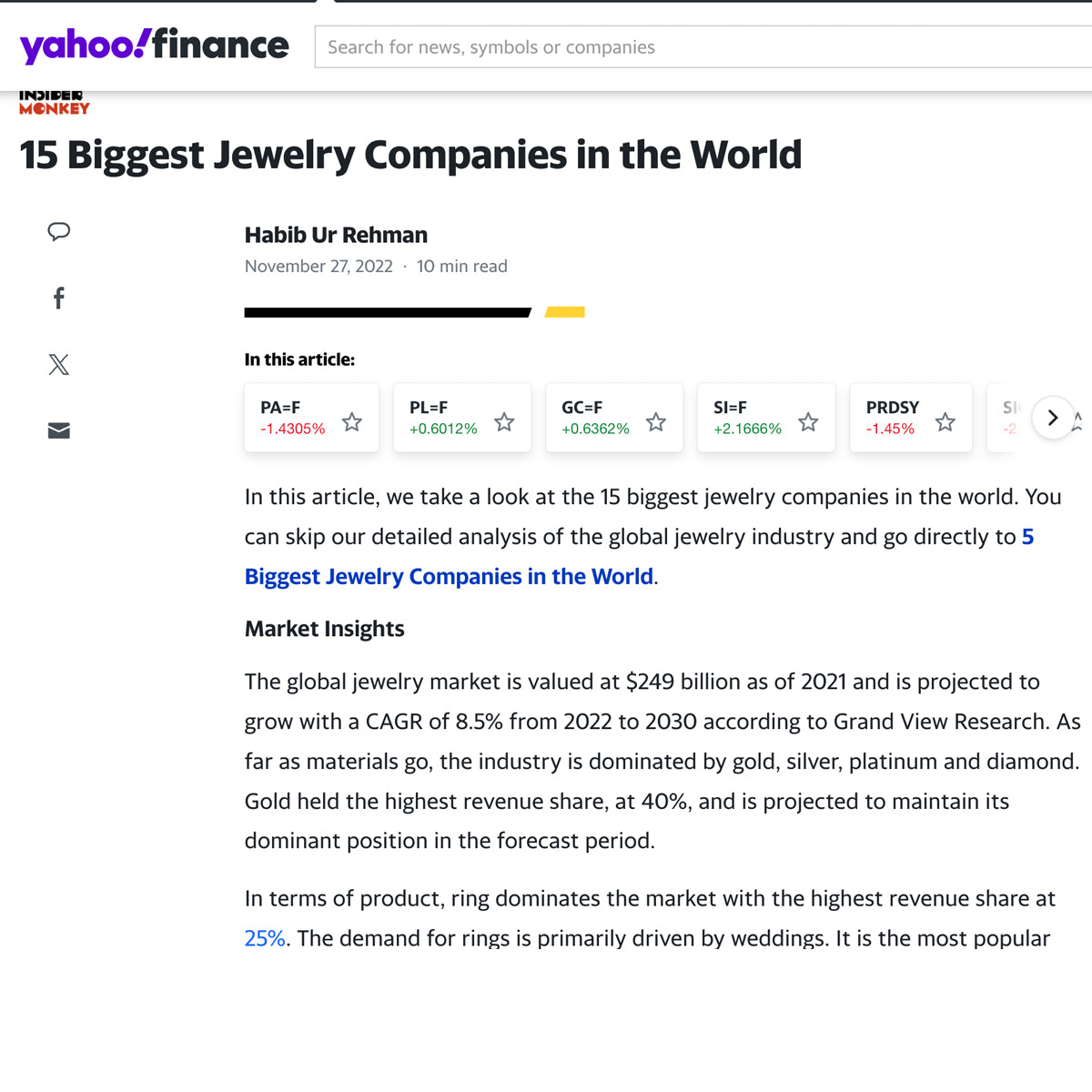 According to Yahoo we are one of the biggest on Asia