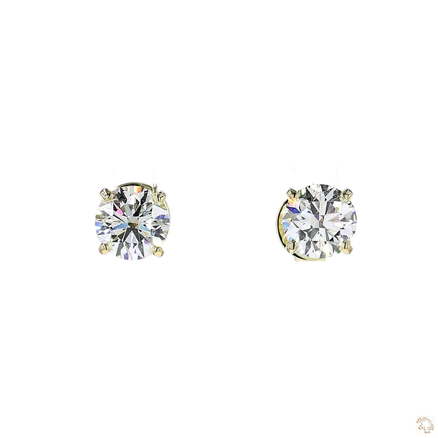 4-Prong Diamond Stud Earrings (1ct. per diamond )
