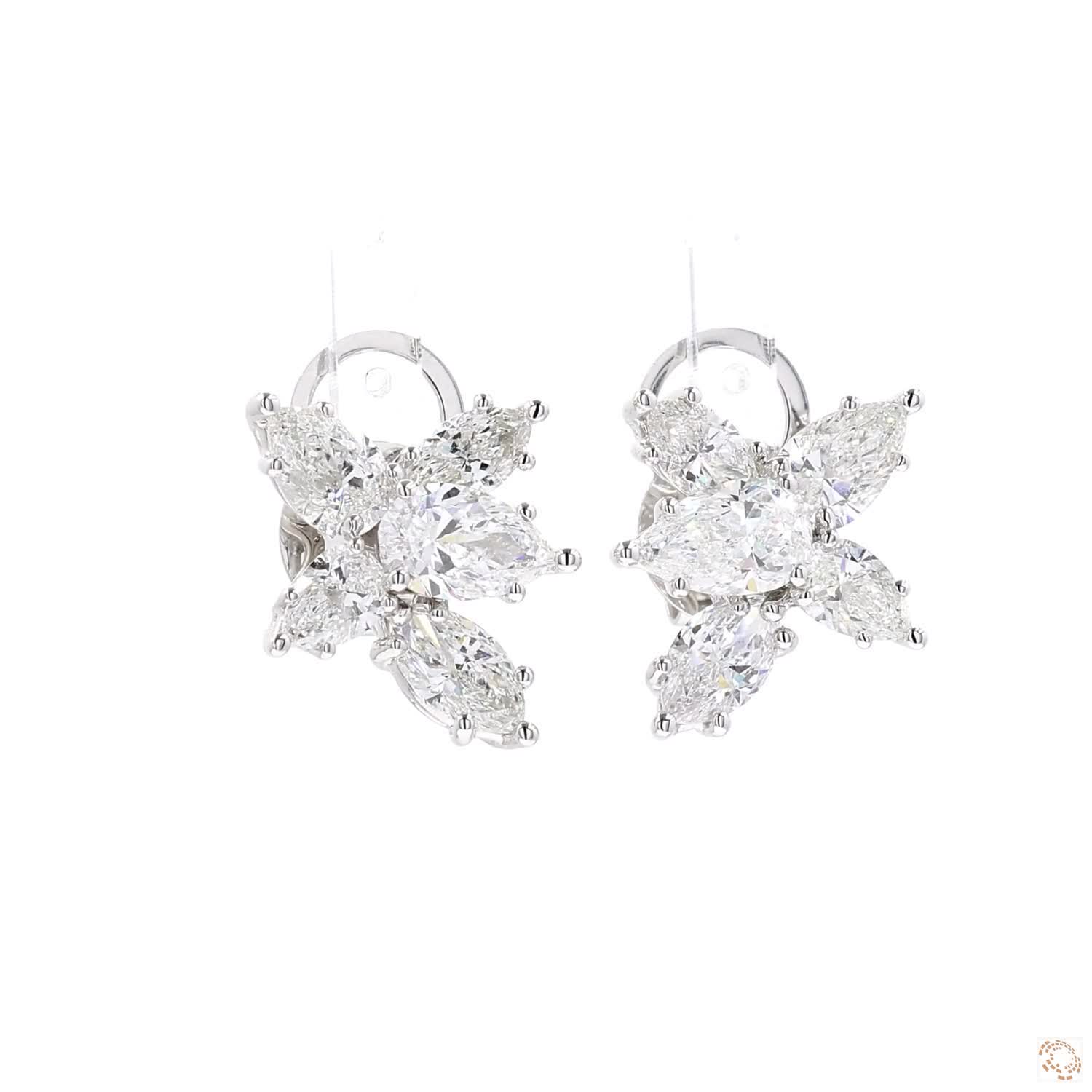 Diamond Cluster Stud Earrings (4.66 ct. tw.)