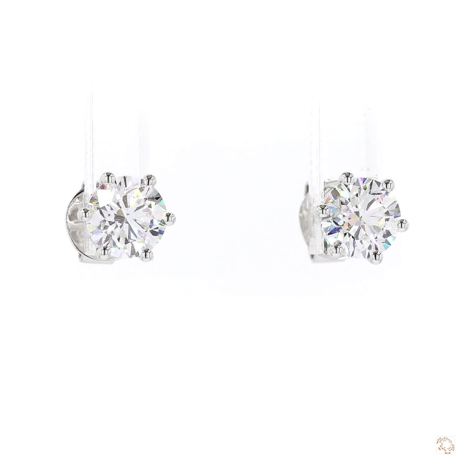 6-Prong Diamond Stud Earrings (0.64 ct. per diamond)