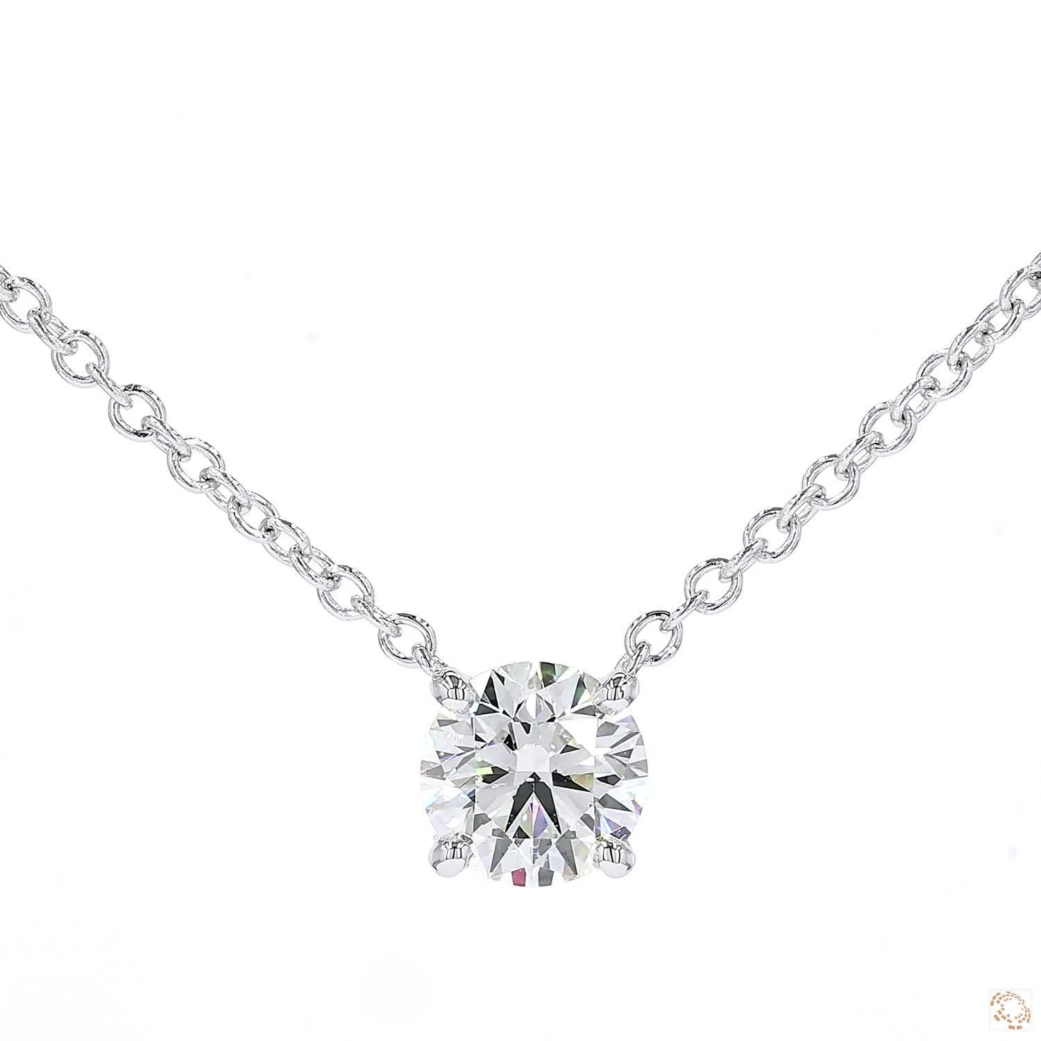 Solitaire Round Diamond Pendant (1.01 ct)