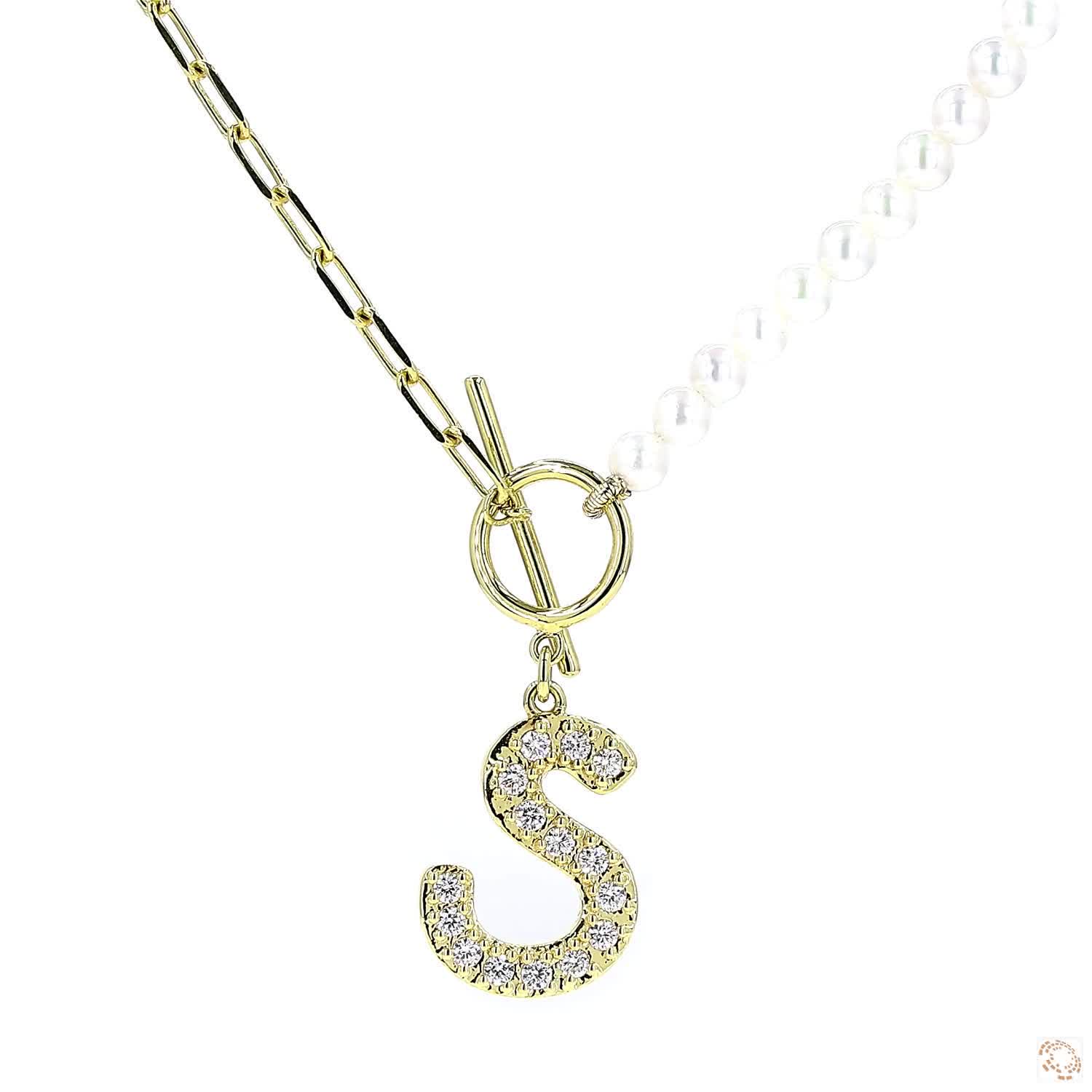 Silvia Necklace with S Shaped Pendant