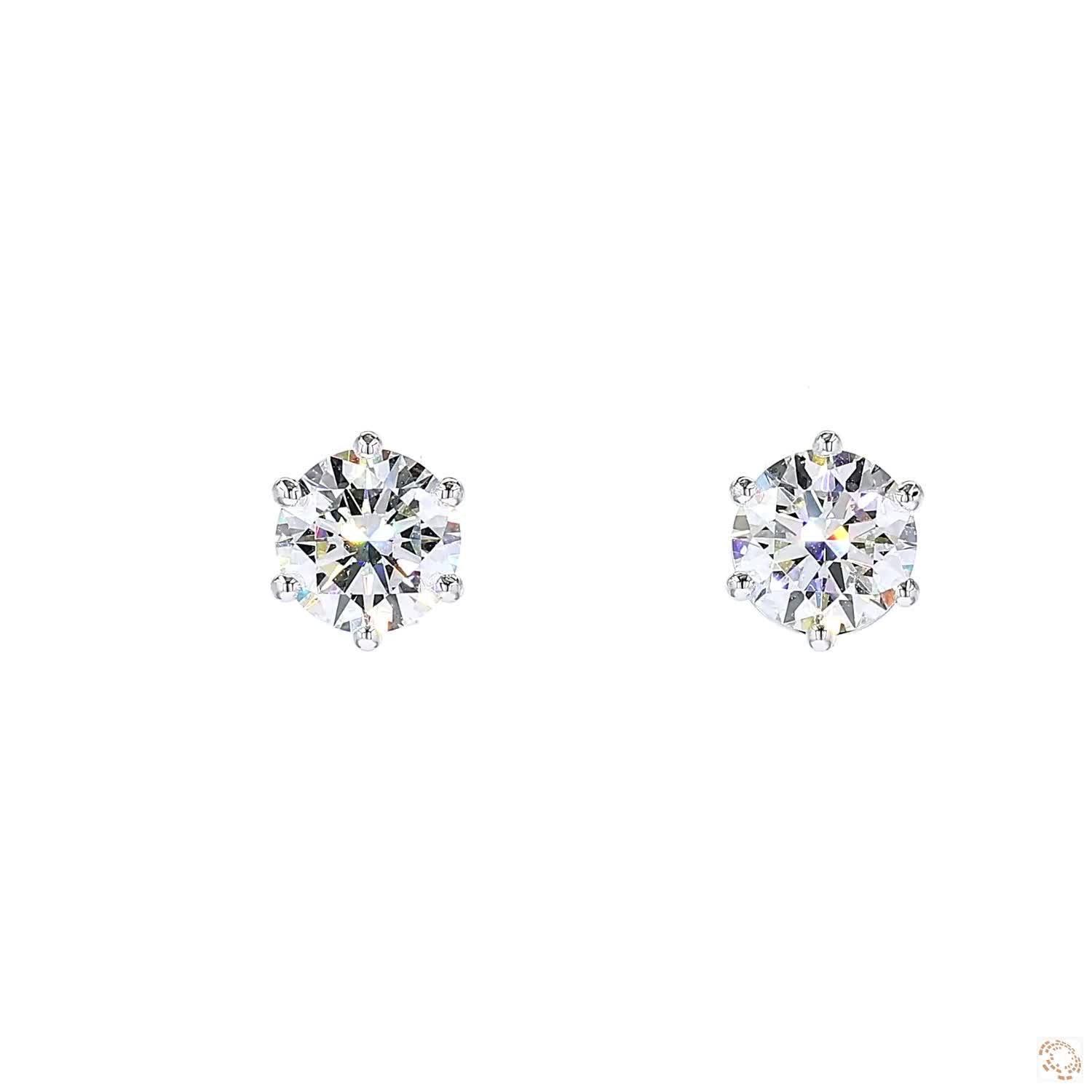 6-Prong Diamond Stud Earrings (1ct. per diamond)