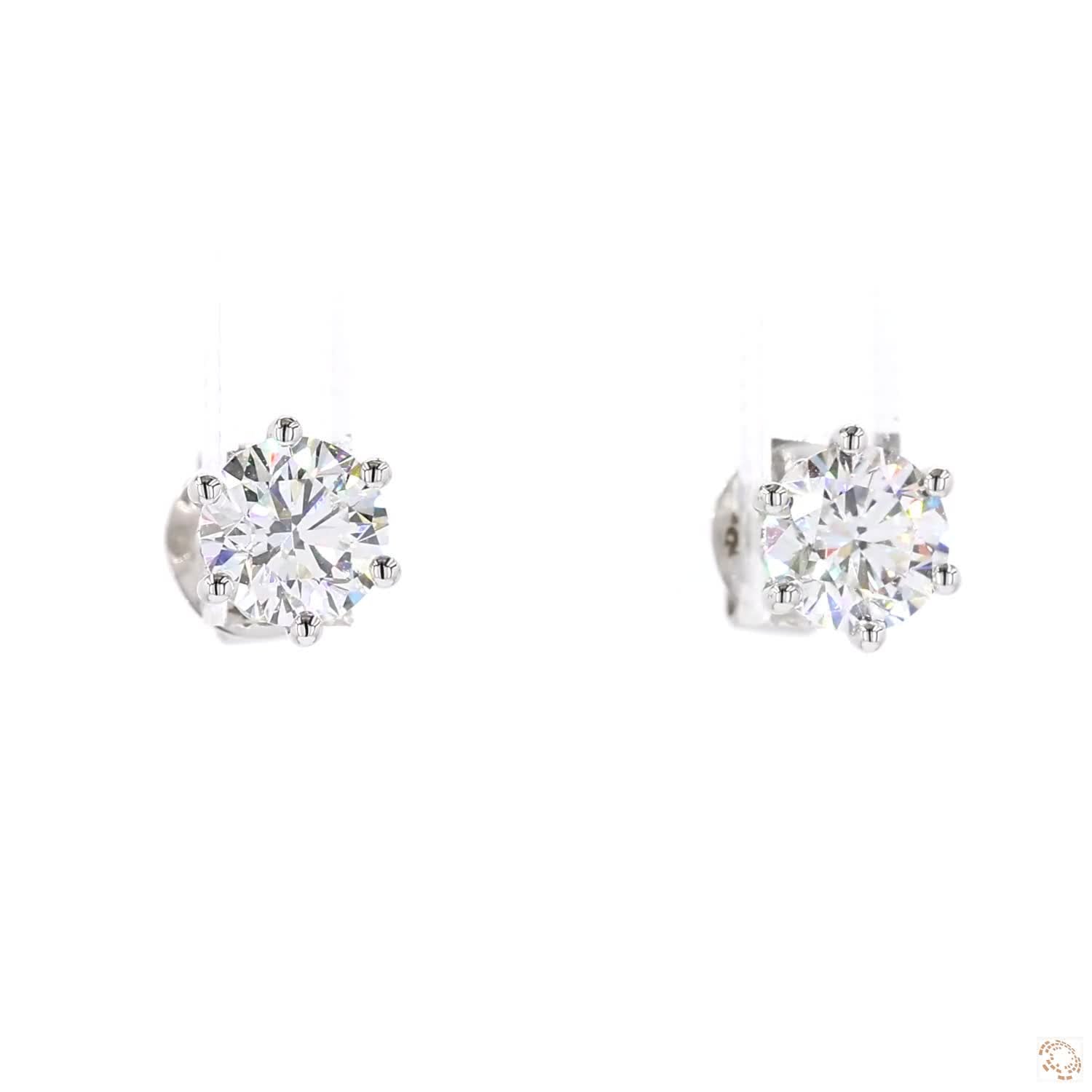 6-Prong Diamond Stud Earrings (0.59 ct. per diamond)