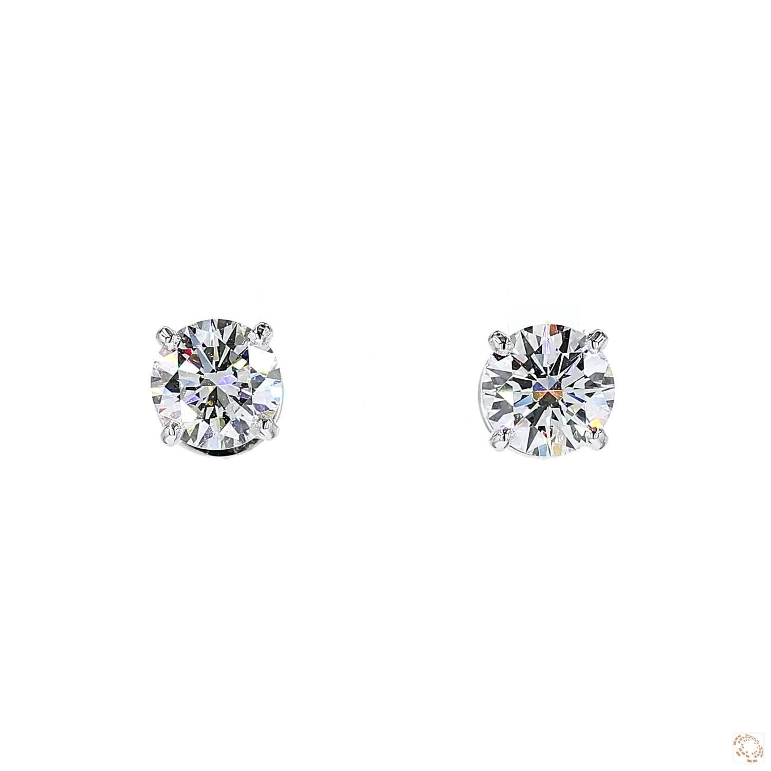 4-Prong Diamond Stud Earrings (1.01 ct. per diamond)