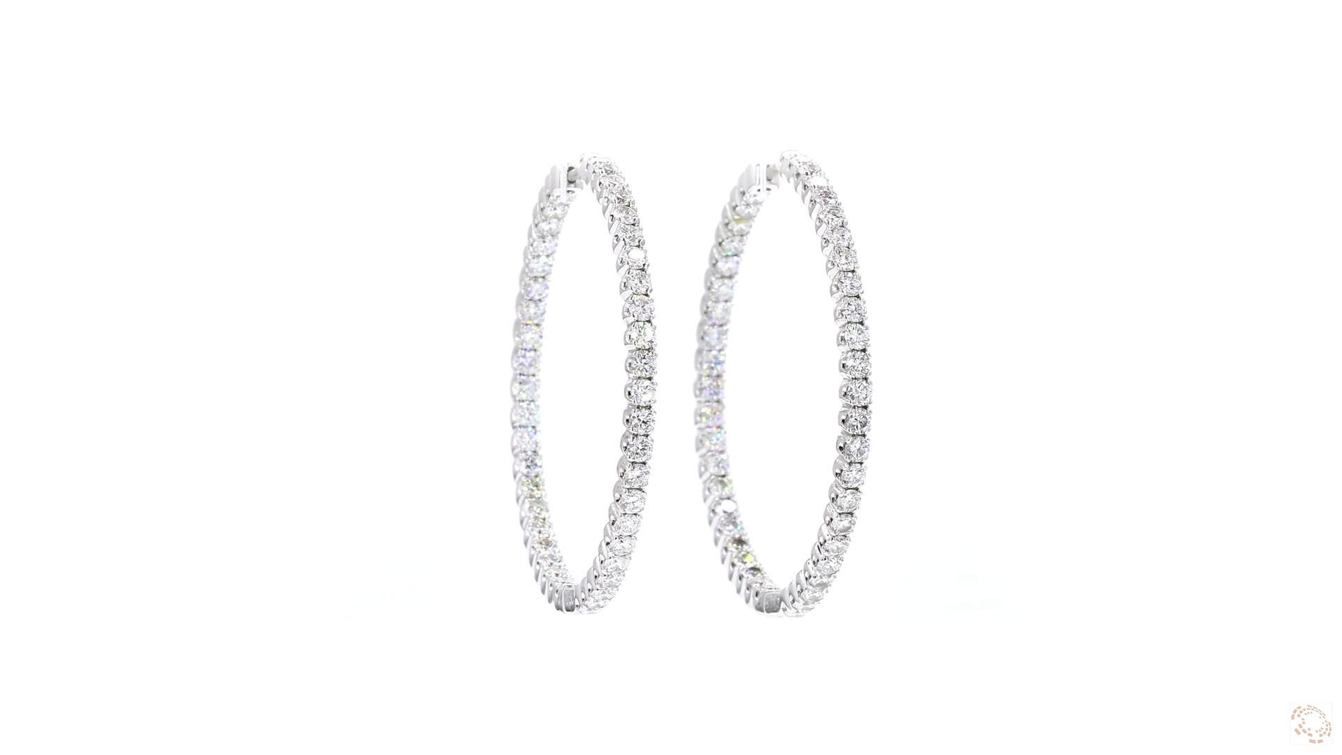 Round Brilliant Diamond Hoop Earrings (2.67 ct. tw.)
