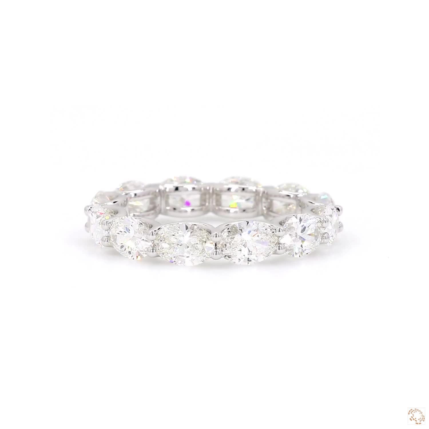 East-West Oval Diamond Eternity Ring (0.3ct per diamond)
