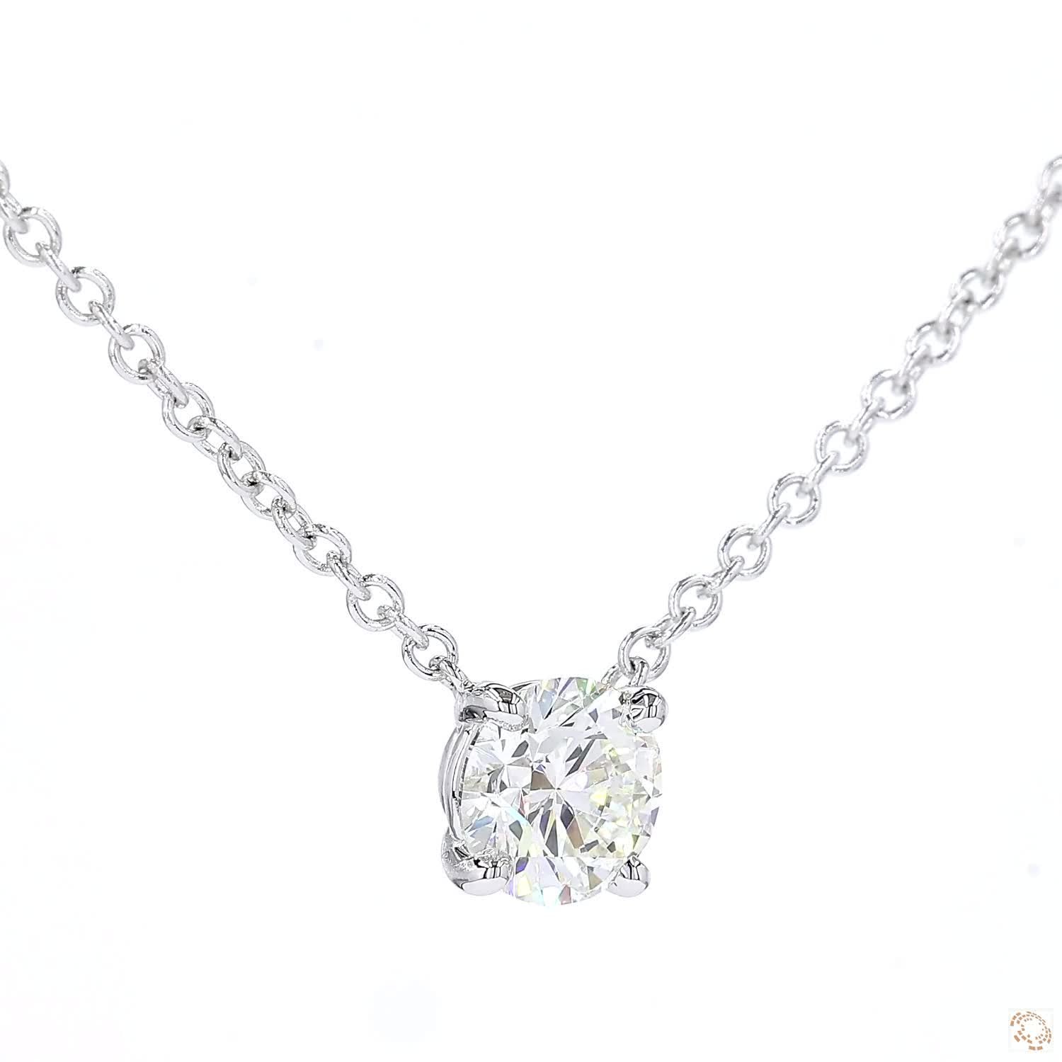 Solitaire Round Diamond Pendant (1.01 ct)