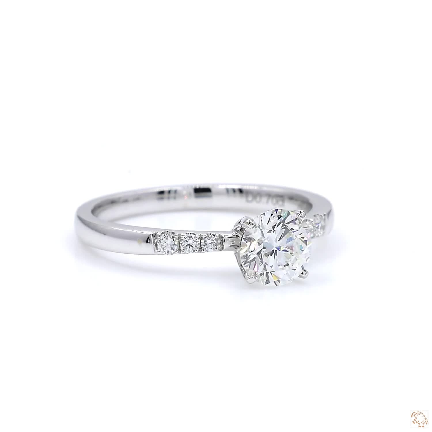 Solitaire Round Diamond Ring (0.77ct per diamond)