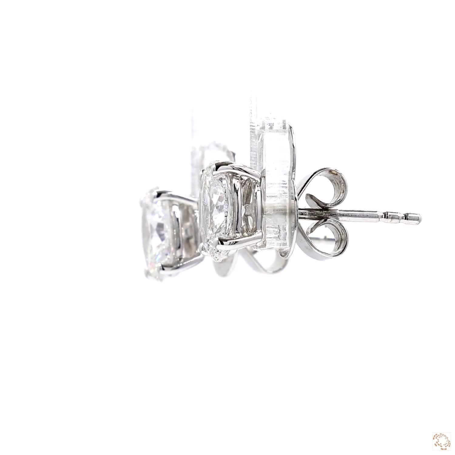 Oval Shape Diamond Stud Earrings (0.8 ct. per diamond)