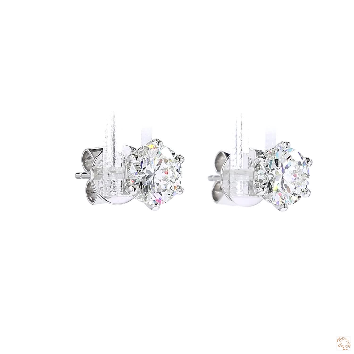 6-Prong Diamond Stud Earrings (1ct. per diamond)