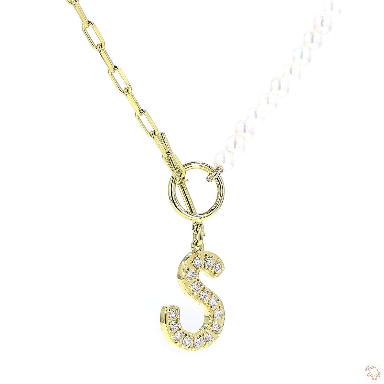 Silvia Necklace with S Shaped Pendant