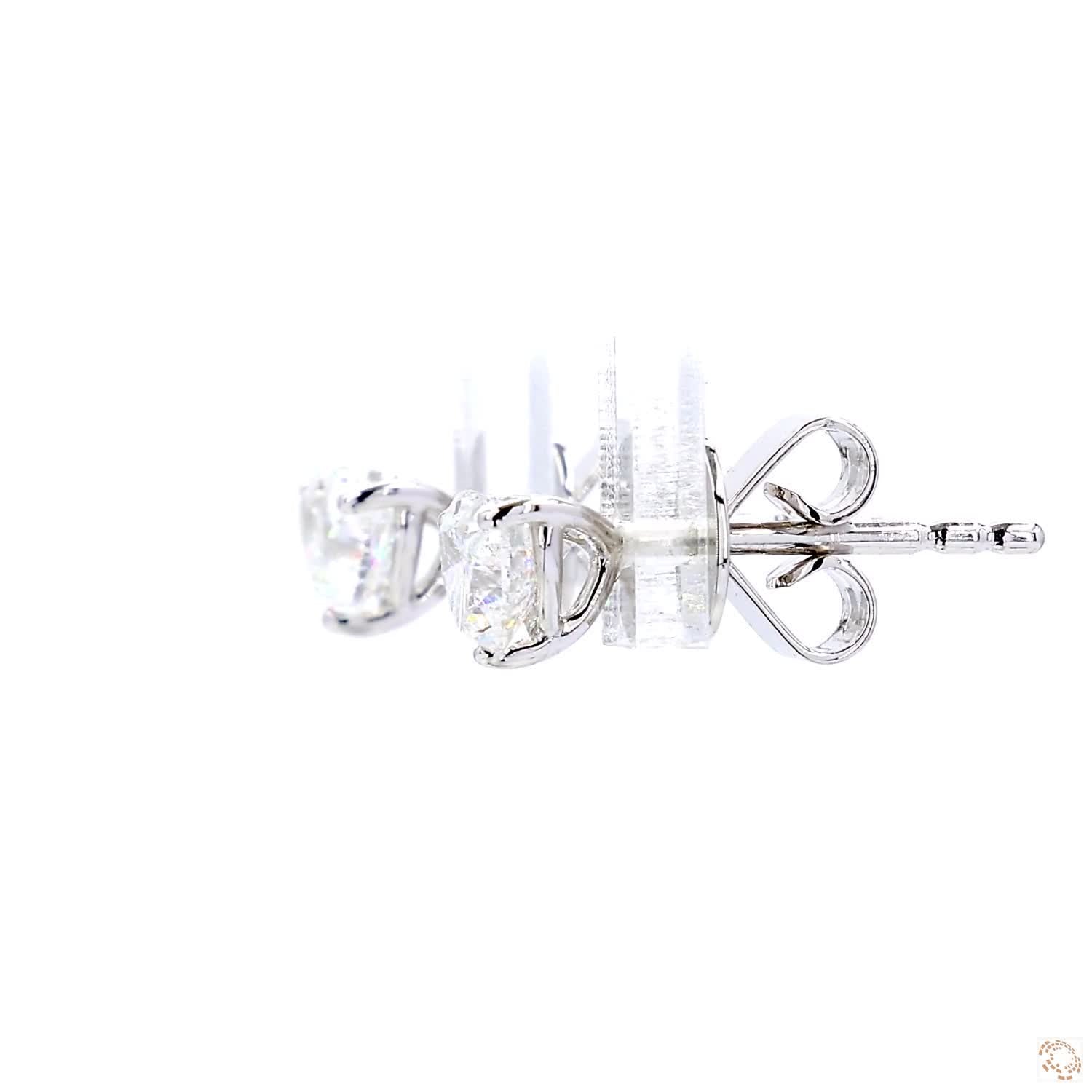Heart Shape Diamond Stud Earring (0.4 ct. per diamond - F VS2)