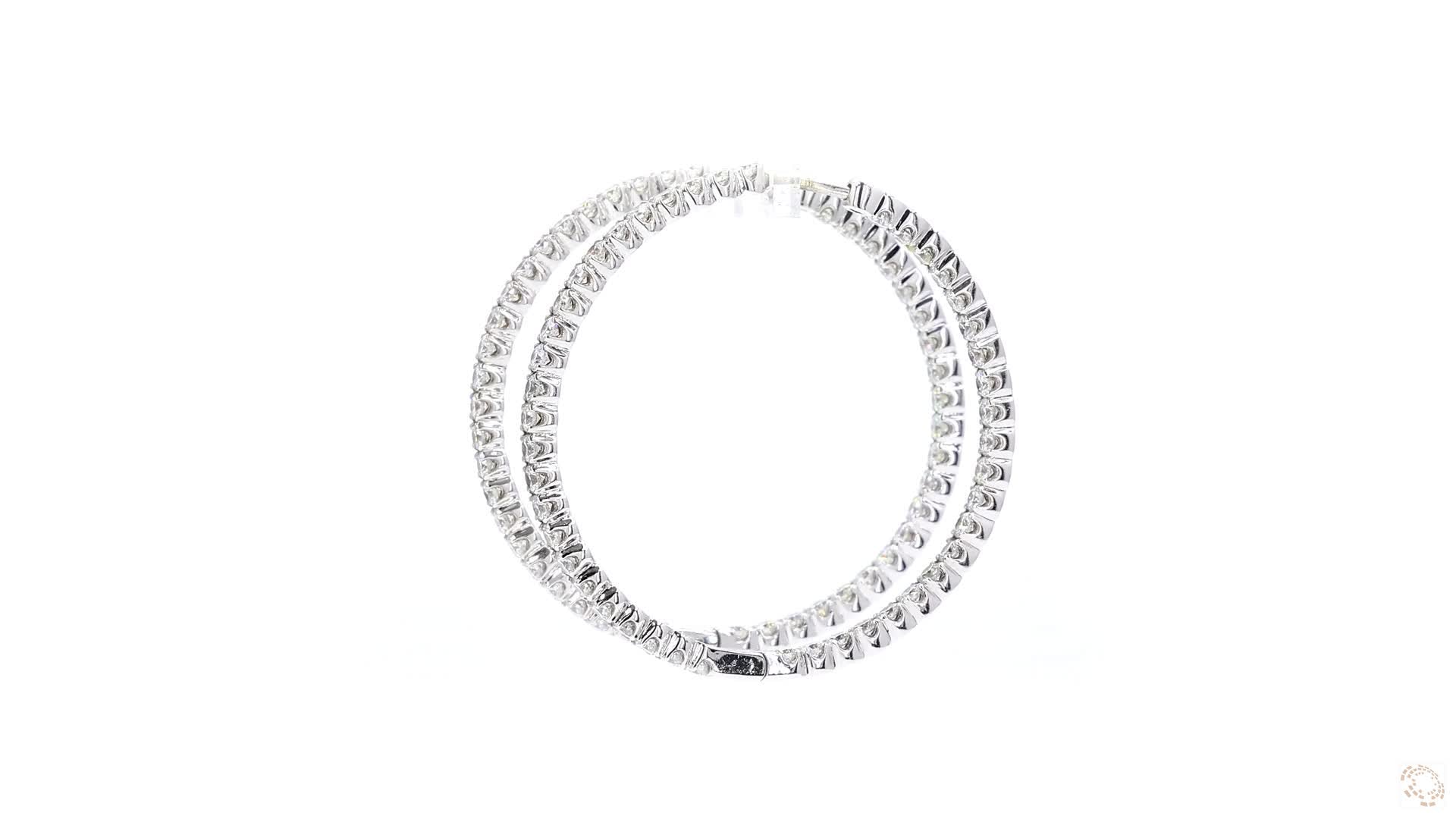 Round Brilliant Diamond Hoop Earrings (2.67 ct. tw.)