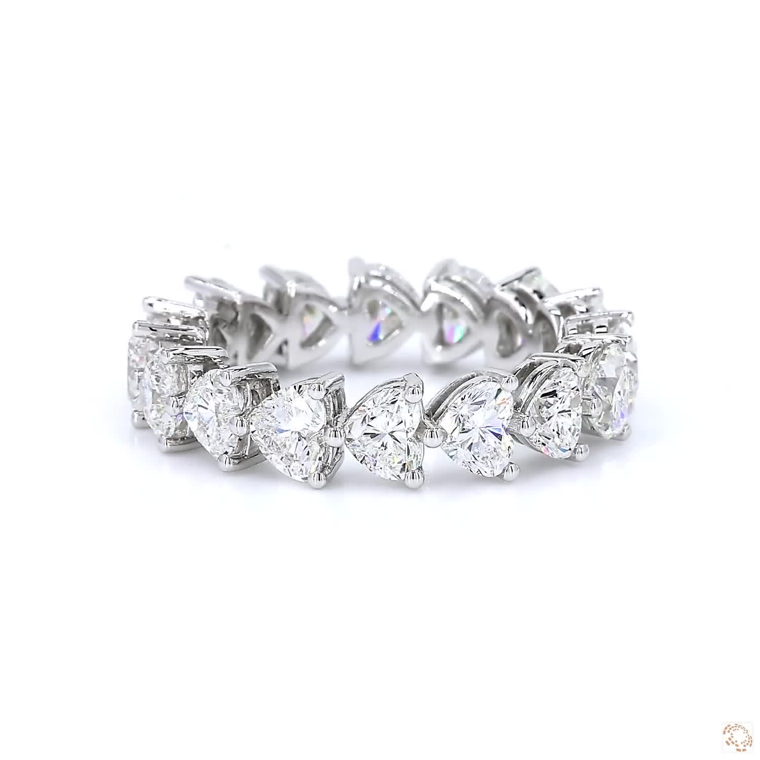 Heart Diamond Eternity Ring (0.25ct per diamond)