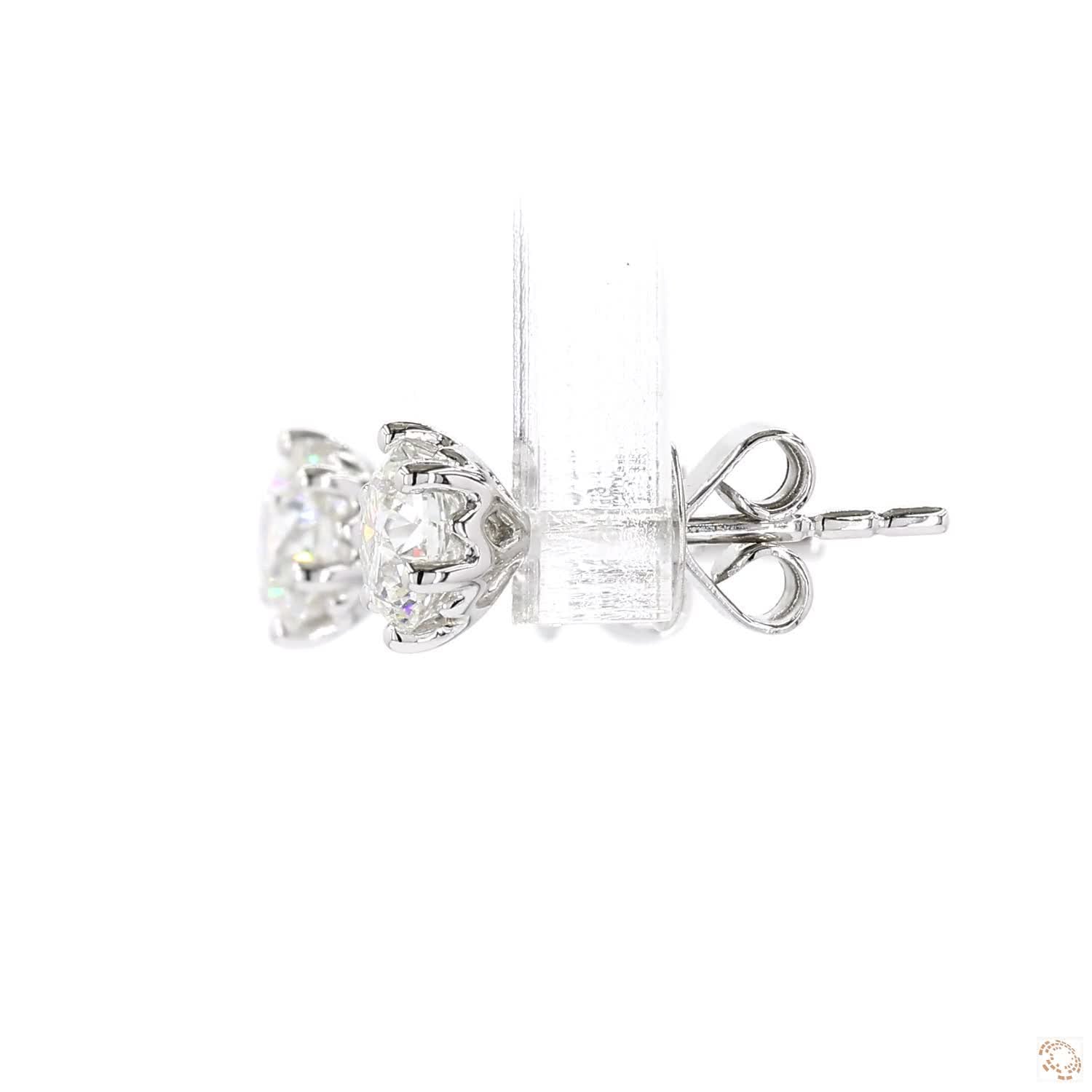 6-Prong Diamond Stud Earrings (0.59 ct. per diamond)