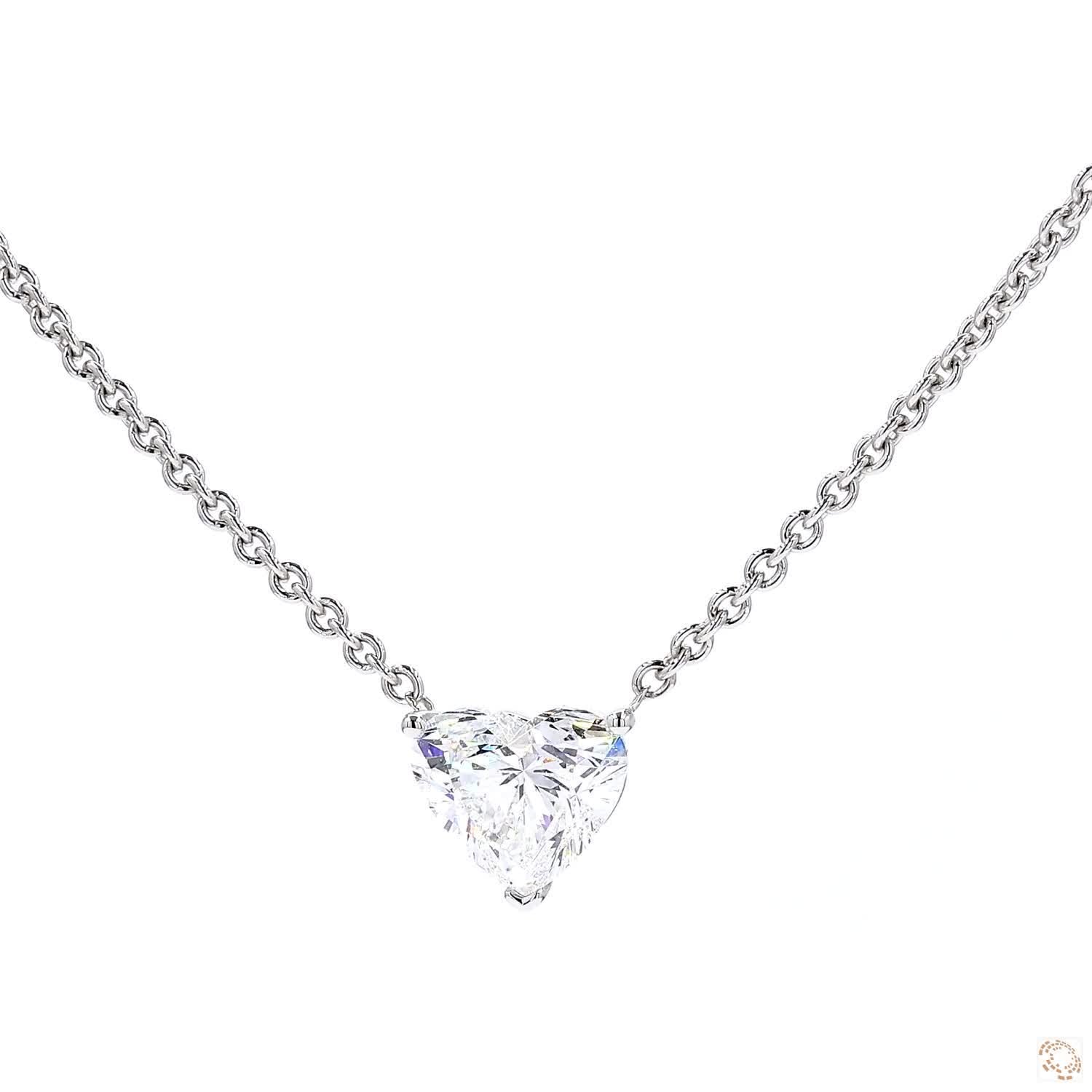 Solitaire Heart Diamond Pendant (2.02 ct)