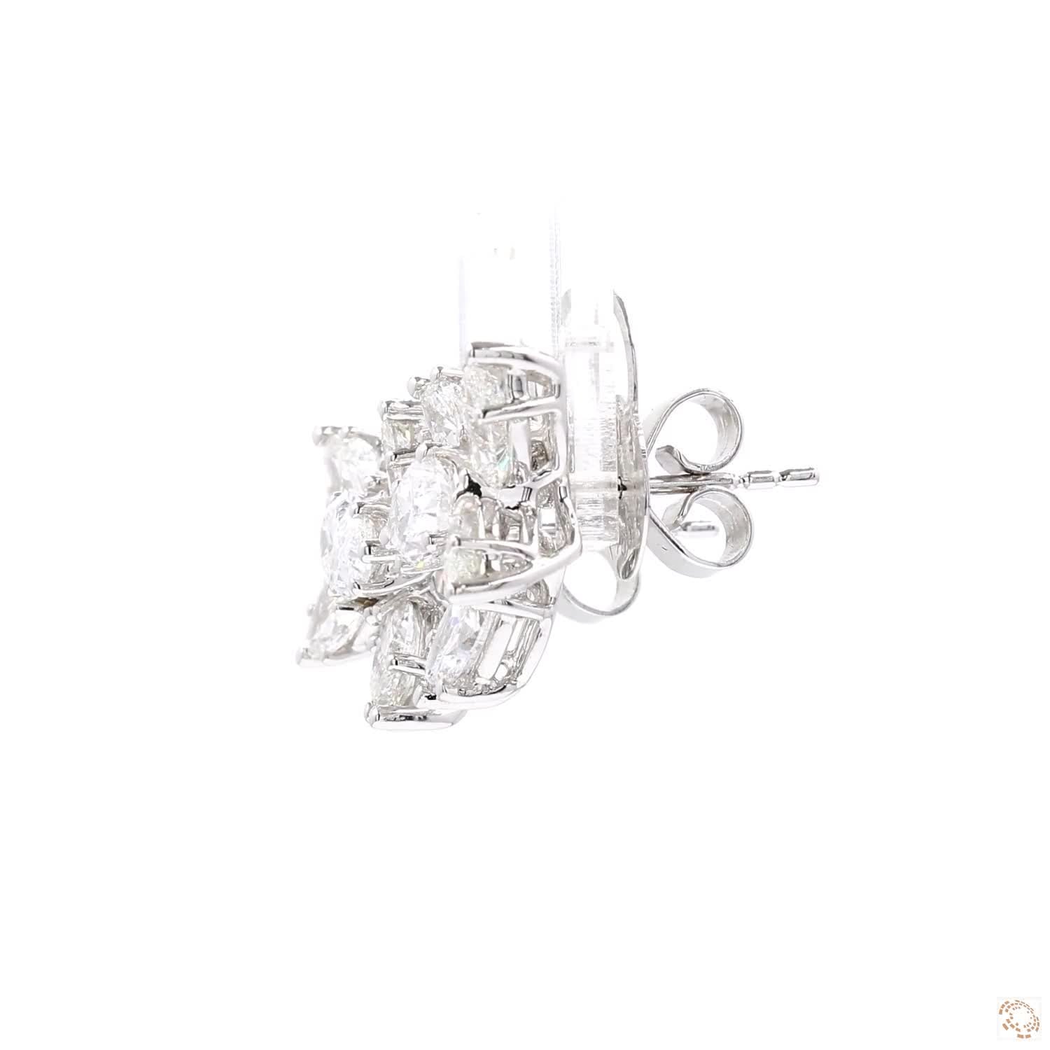 Diamond Cluster Stud Earrings (4.66 ct. tw.)