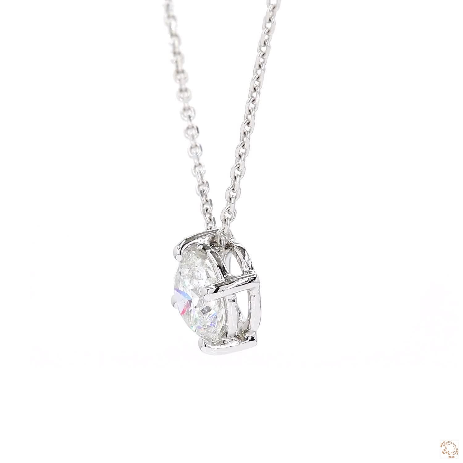 Solitaire Round Diamond Pendant (1.52 ct)