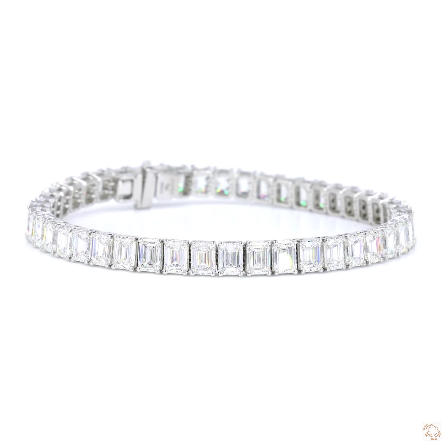 Emerald Cut Diamonds Tennis Bracelet (0.30ct Per Diamond)