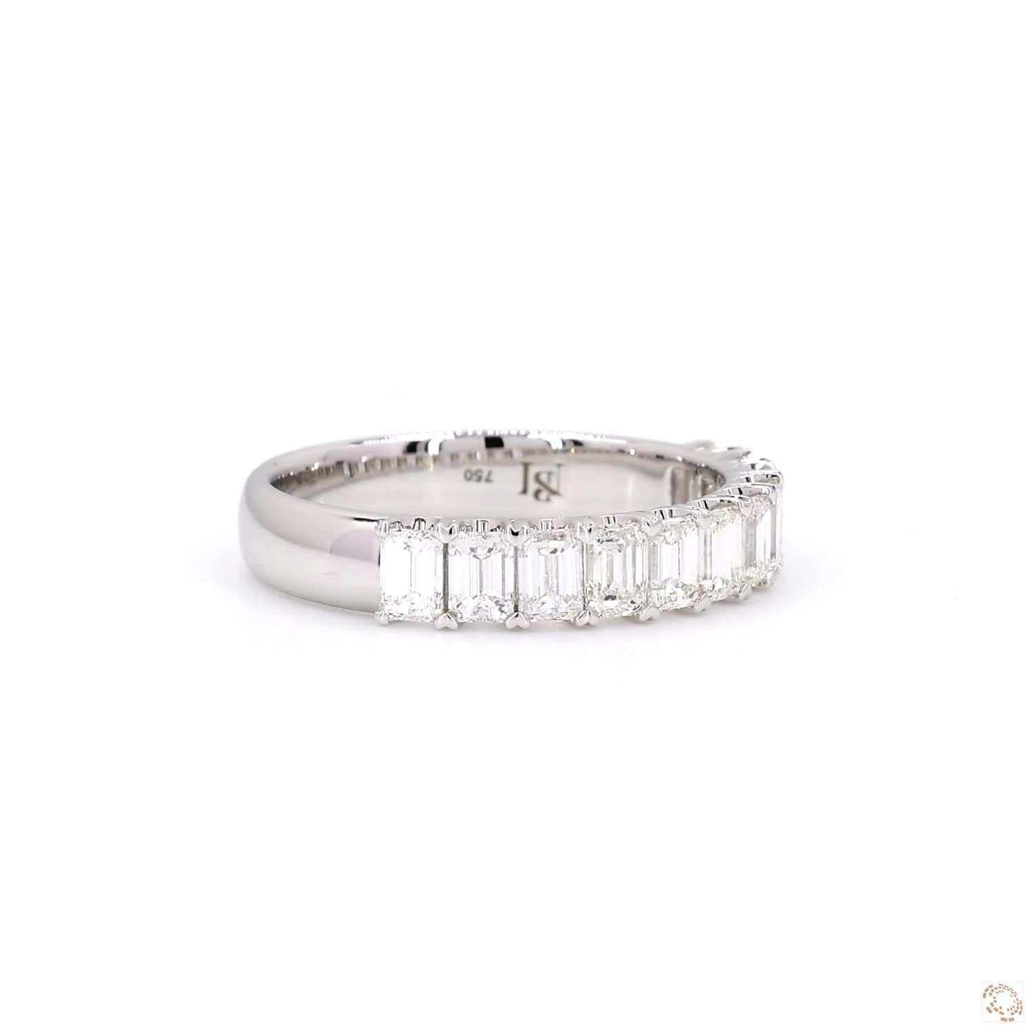 Emerald-Cut Half Eternity Ring (0.12 ct per diamond)