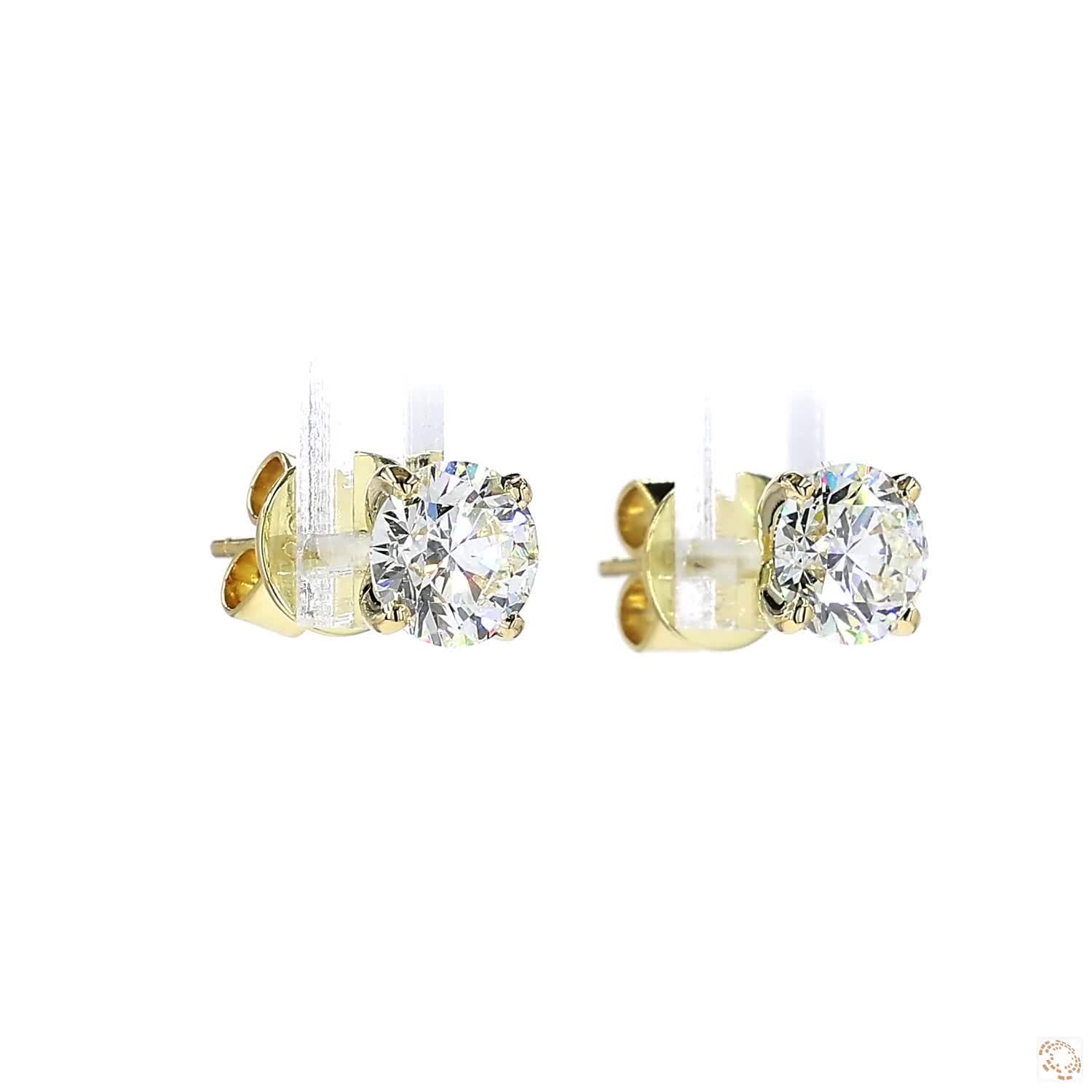 4-Prong Diamond Stud Earrings  (1ct. per diamond )