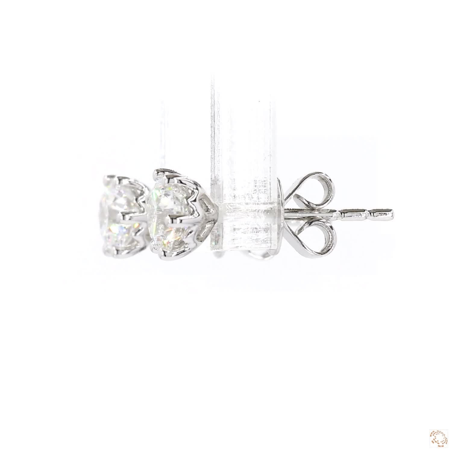 6-Prong Diamond Stud Earrings (0.64 ct. per diamond)