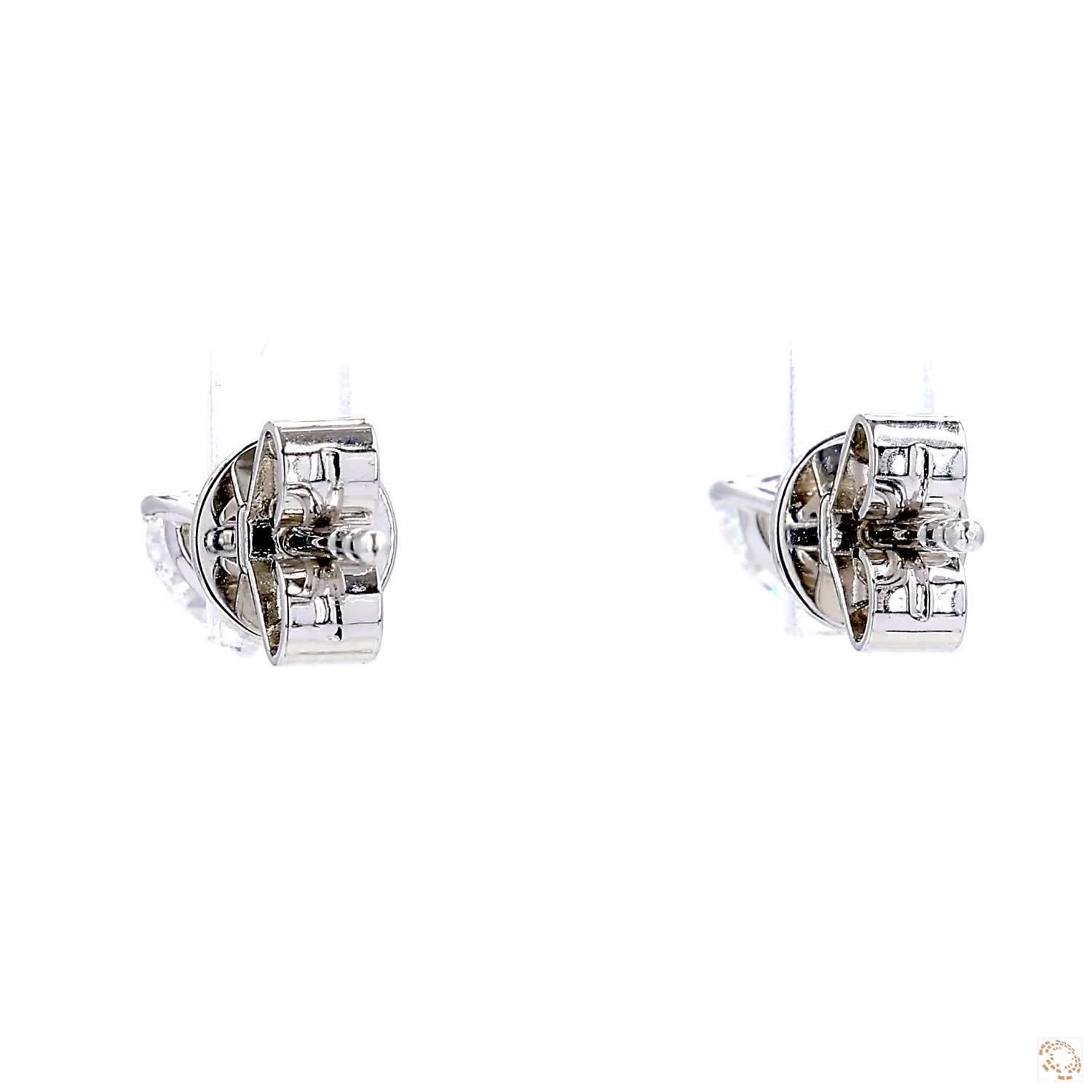 Heart Shape Diamond Stud Earring (0.4 ct. per diamond - F VS2)