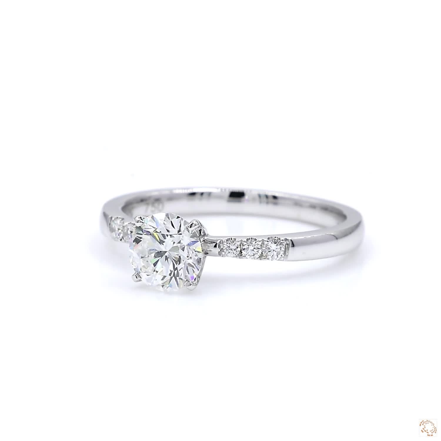 Solitaire Round Diamond Ring (0.77ct per diamond)