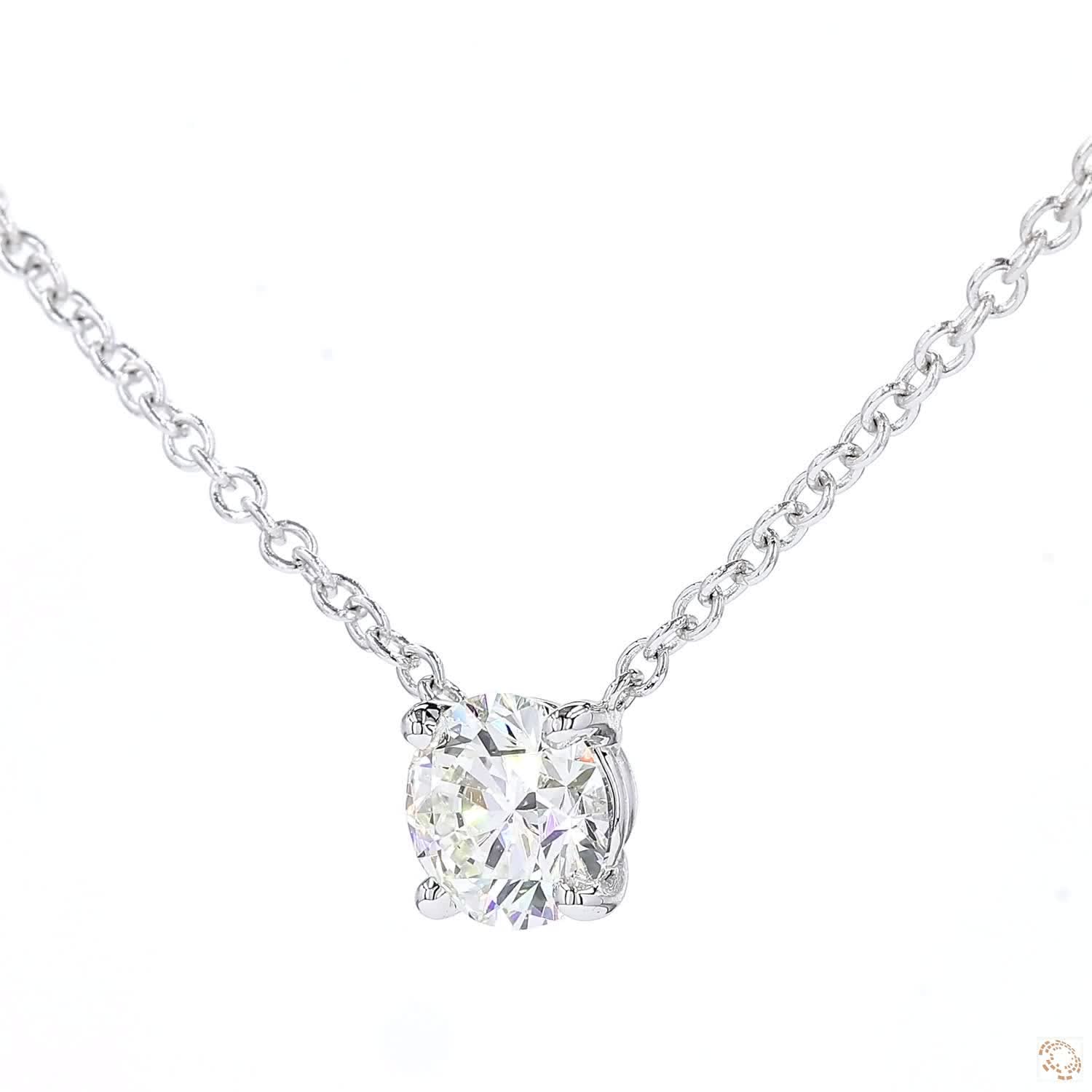 Solitaire Round Diamond Pendant (1.01 ct)