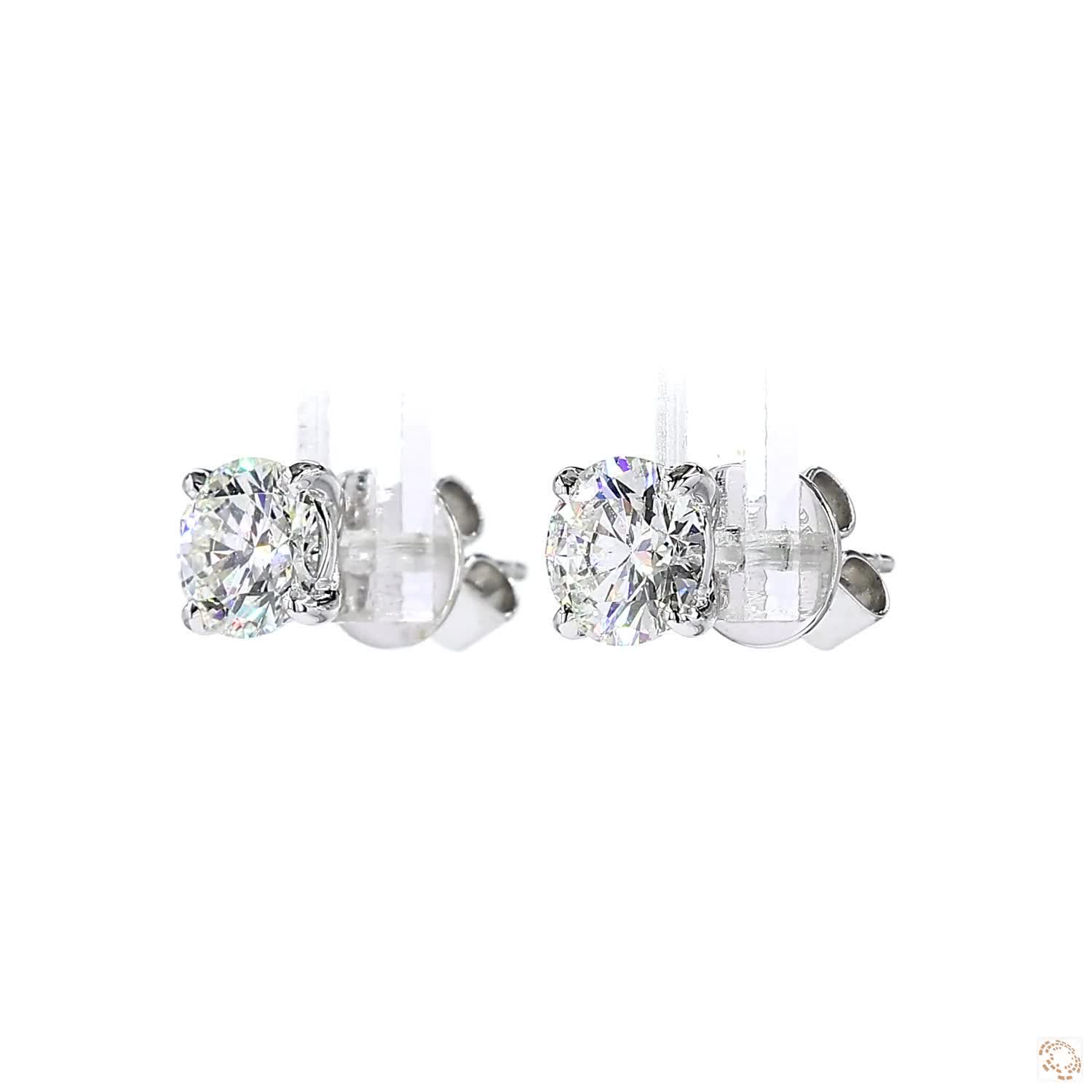 4-Prong Diamond Stud Earrings (1.01 ct. per diamond)