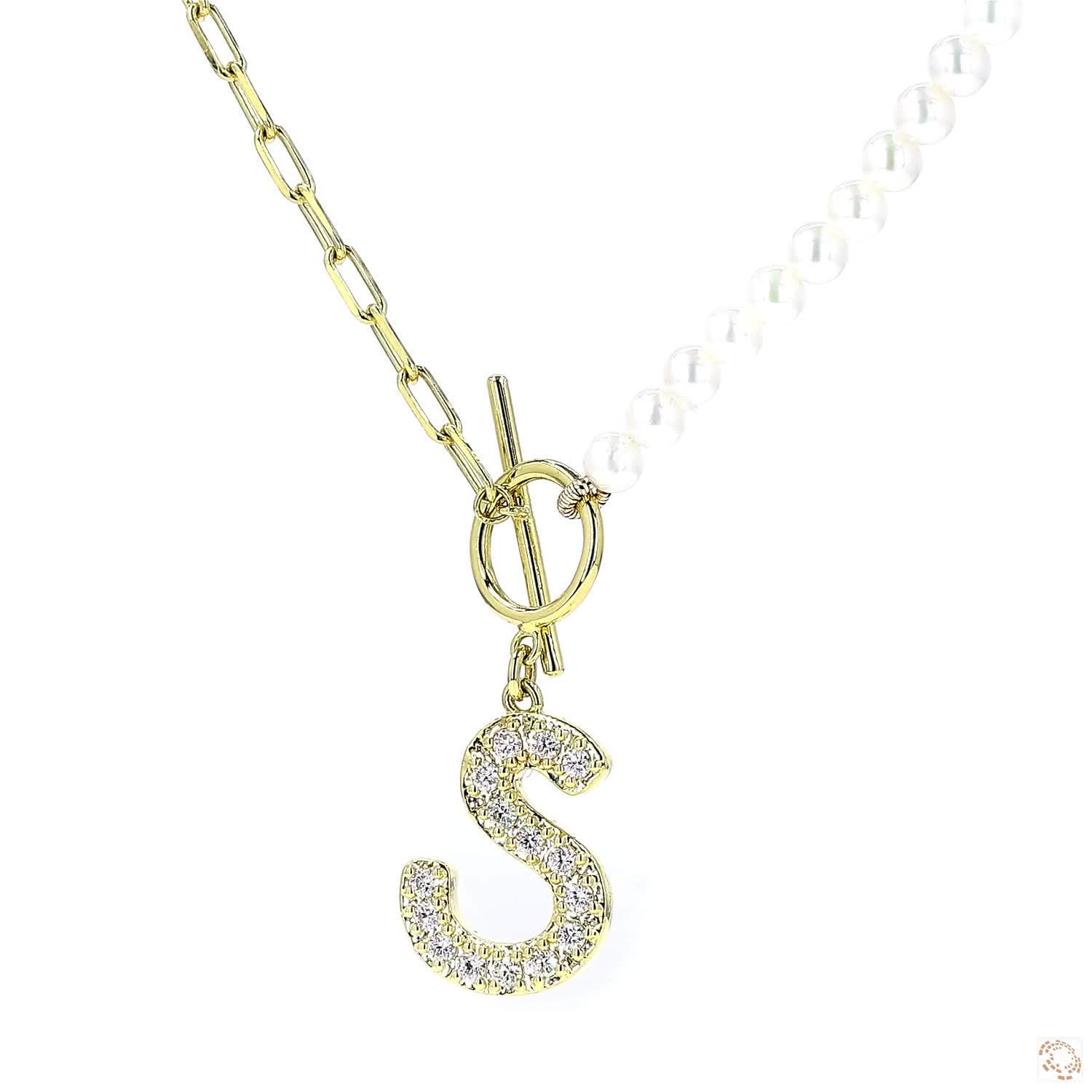 Silvia Necklace with S Shaped Pendant