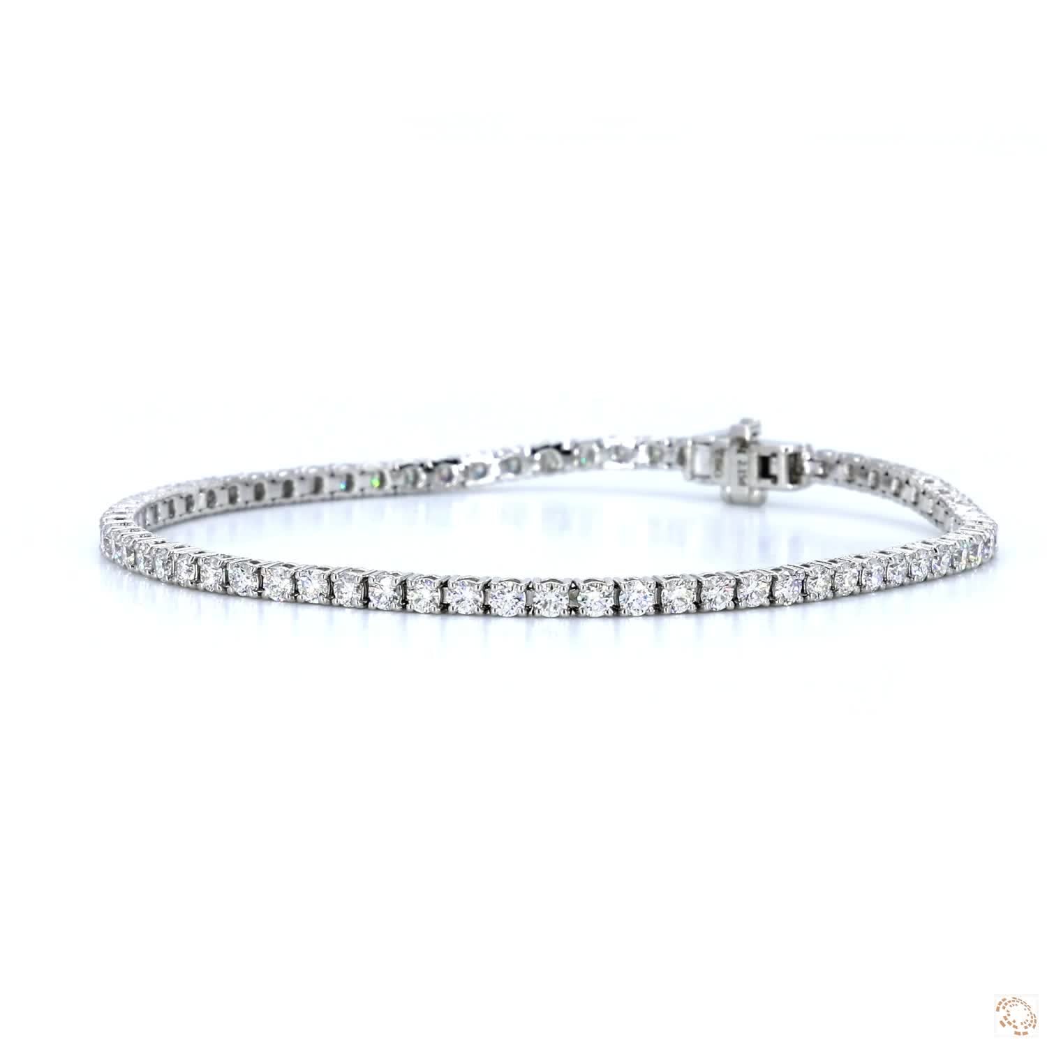 4-Prong Classic Diamond Tennis Bracelet (0.03 ct per diamond)