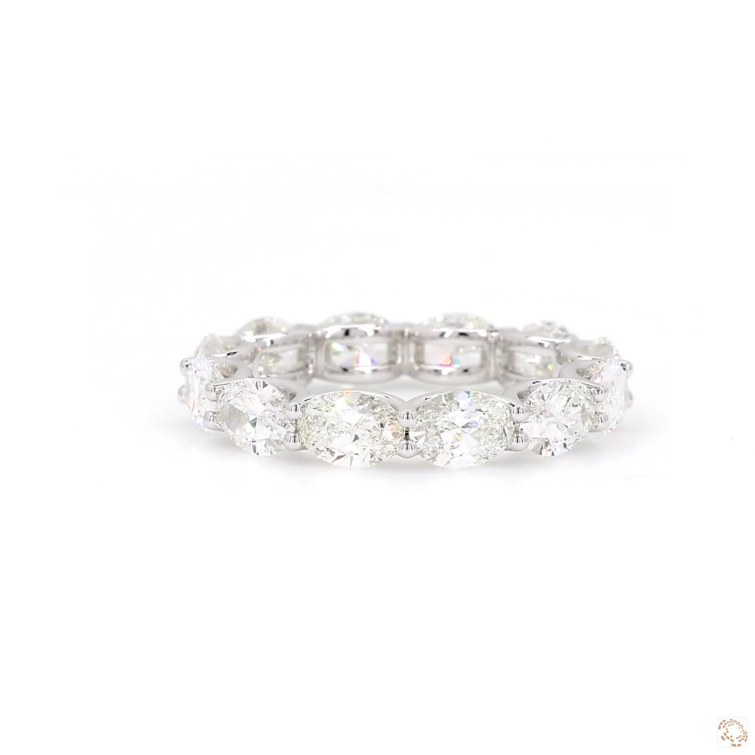 East-West Oval Diamond Eternity Ring (0.3ct per diamond)