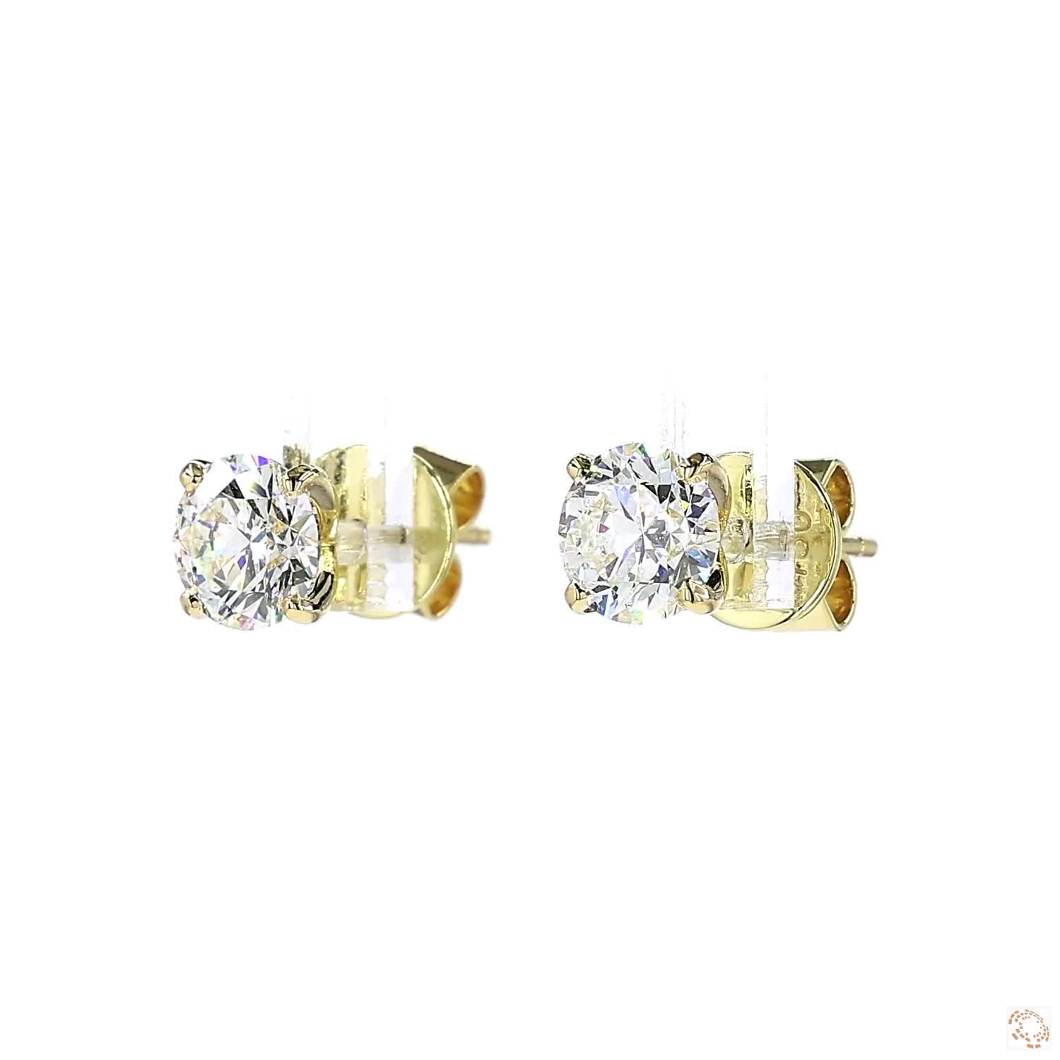 4-Prong Diamond Stud Earrings (1ct. per diamond )