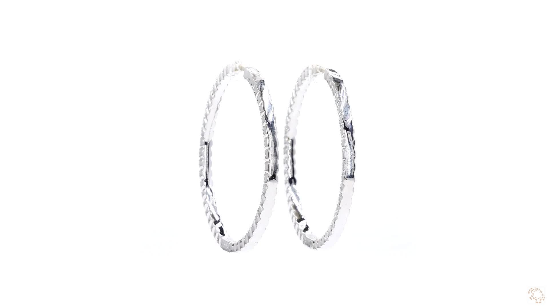 Round Brilliant Diamond Hoop Earrings (2.67 ct. tw.)