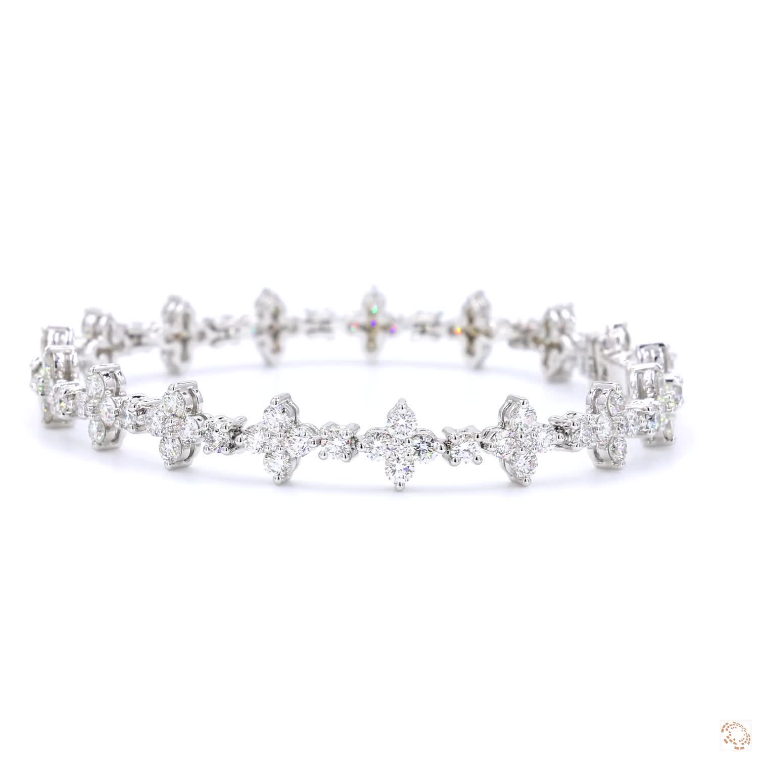 Flower Diamond Tennis Bracelet (4.35 ct tw.)