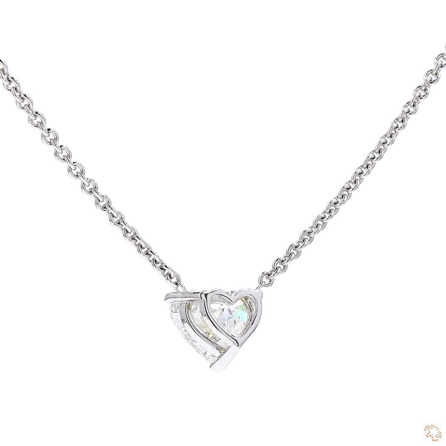 Solitaire Heart Diamond Pendant (2.02 ct)