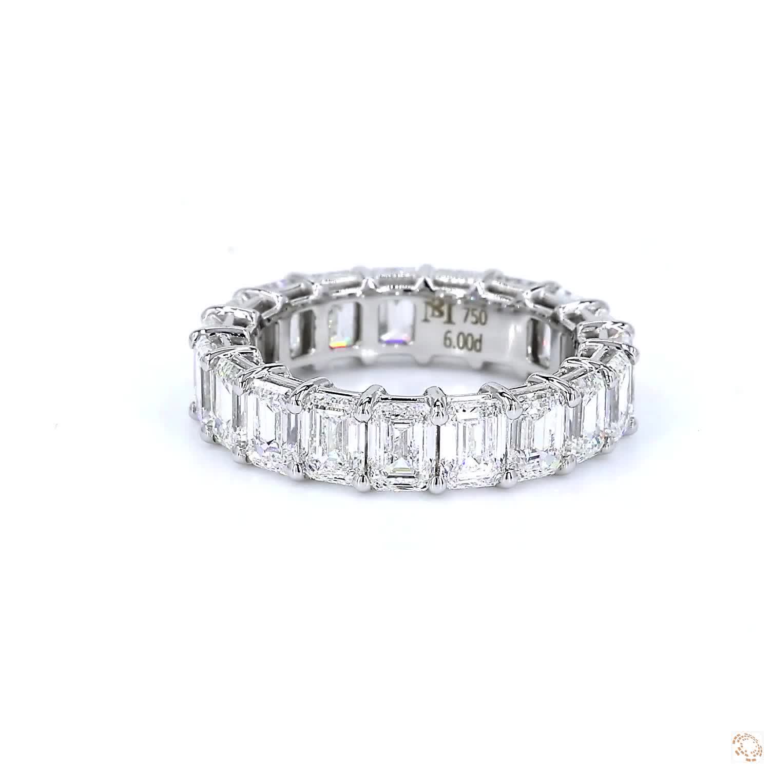 Emerald Diamond Eternity Ring (0.3ct per diamond)