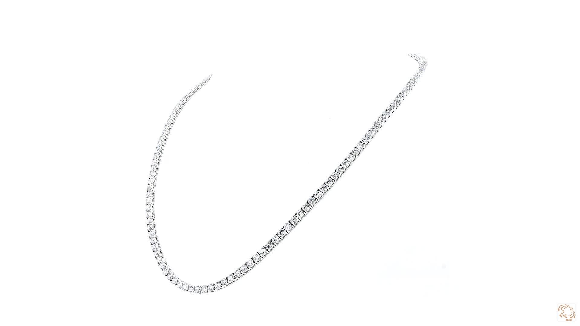 Classic Diamond Tennis Necklace (0.07 ct per diamond)