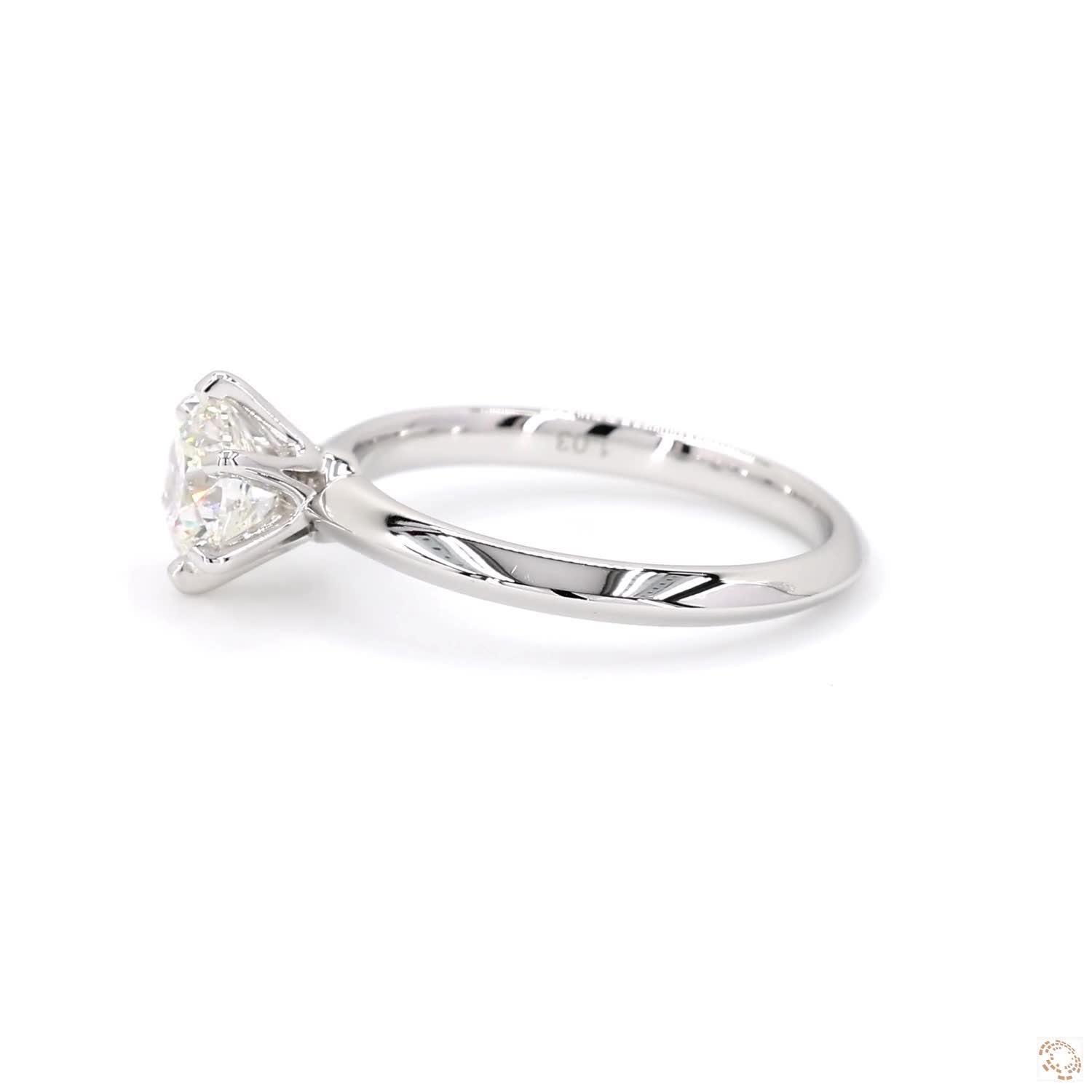 Solitaire Round Diamond Ring (1.03ct per diamond)