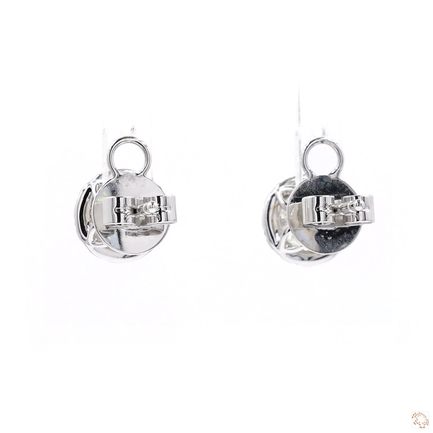 Halo Diamond Stud Earrings with Jacket (0.3 ct. per diamond - F VS2)