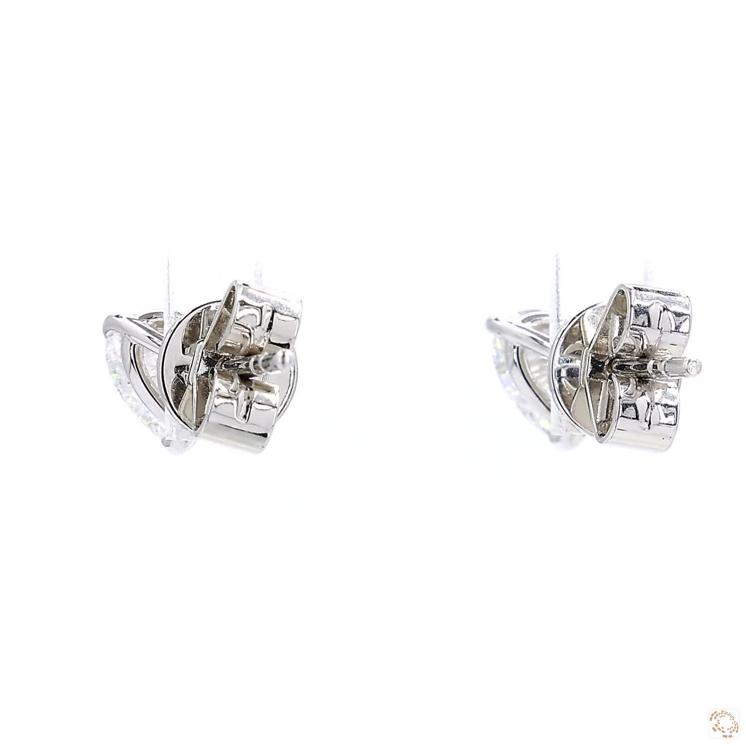 Heart Shape Diamond Stud Earring (0.7 ct. per diamond)