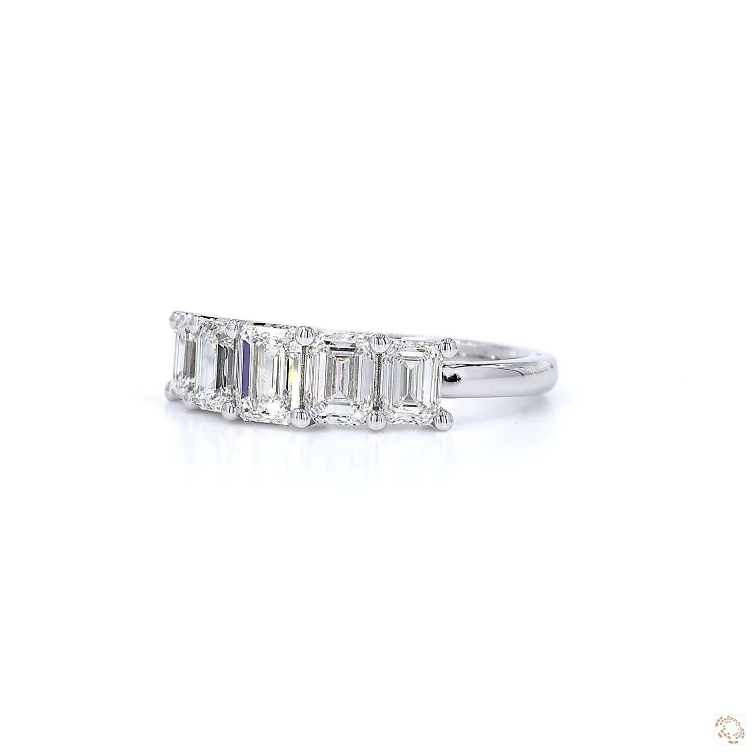 Emerald Diamond Half Eternity Ring (0.3 to 0.5ct per diamond)