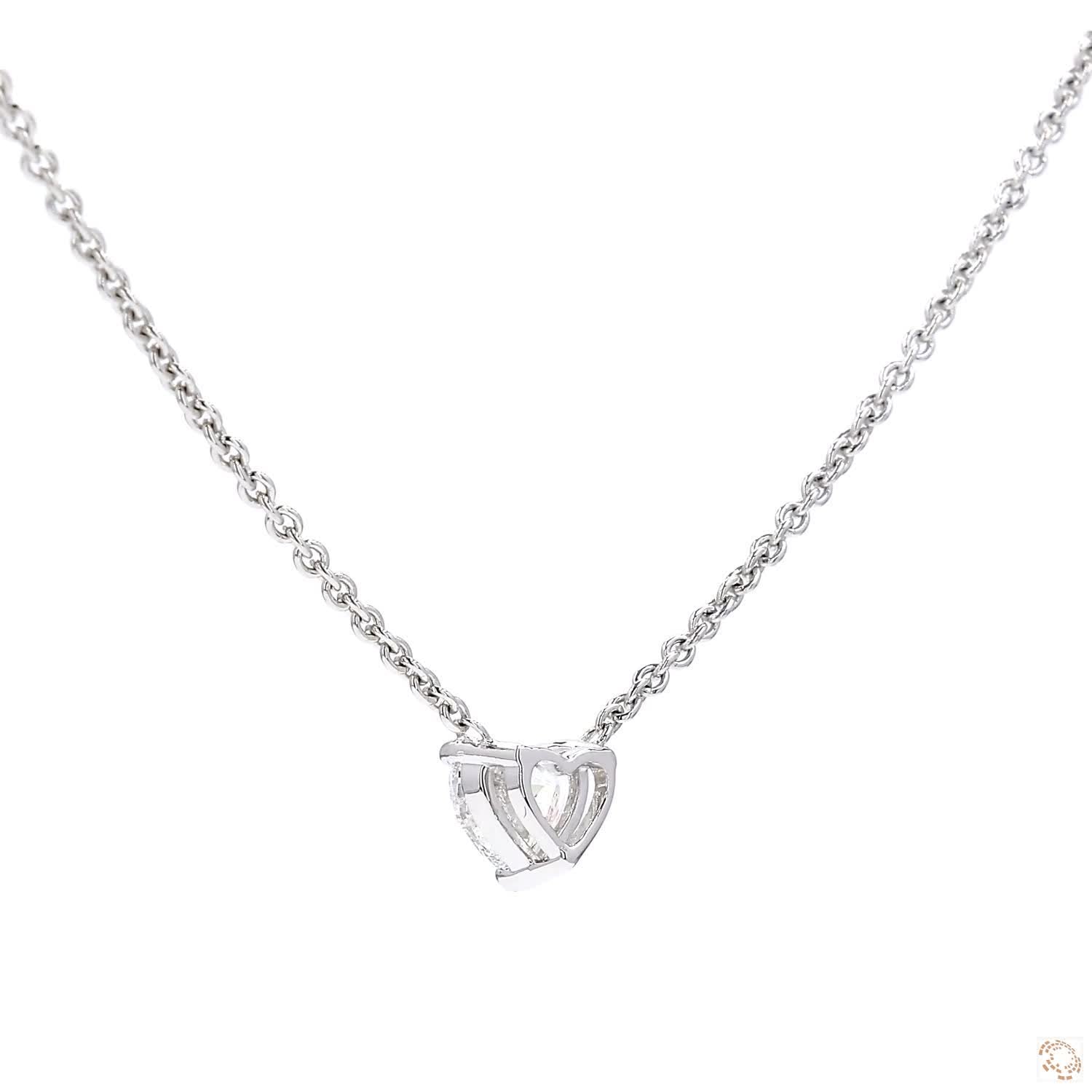 Solitaire Heart Diamond Pendant (0.75 ct)