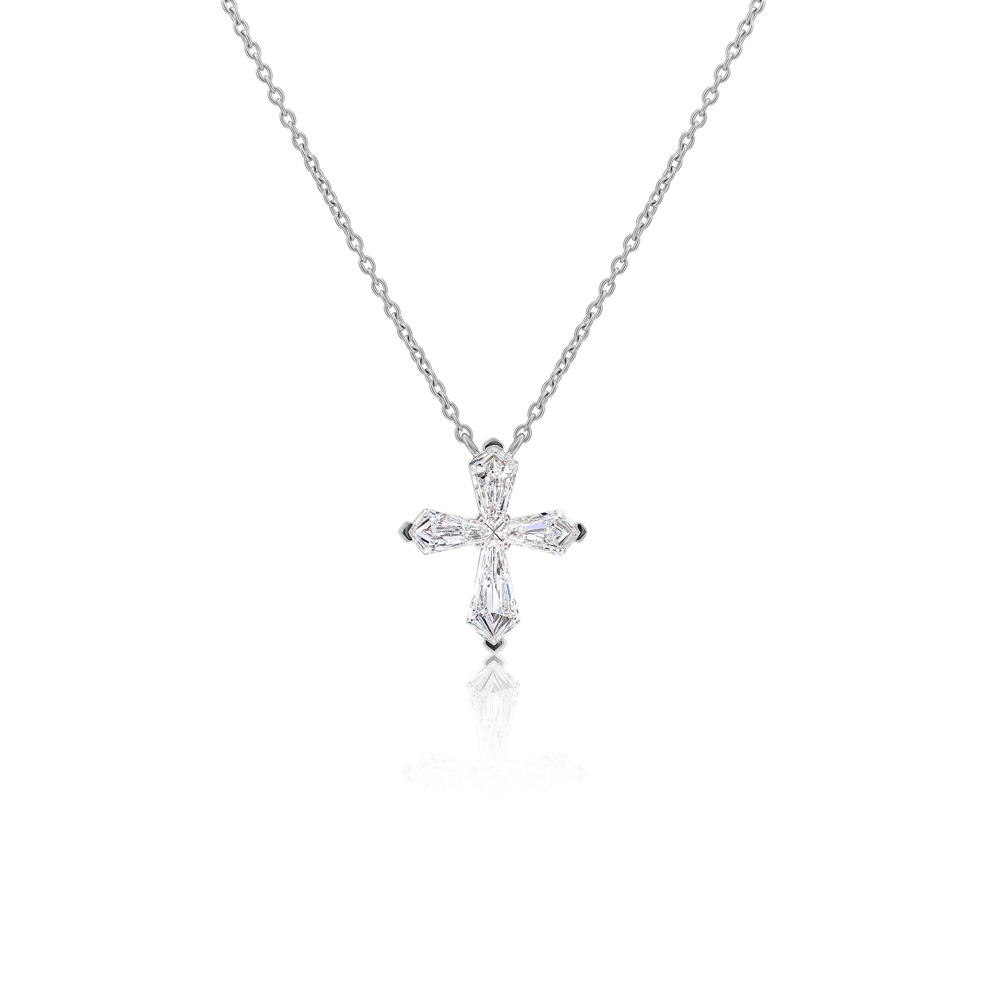 Solitaire Cross Diamond Pendant (0.58 ct)