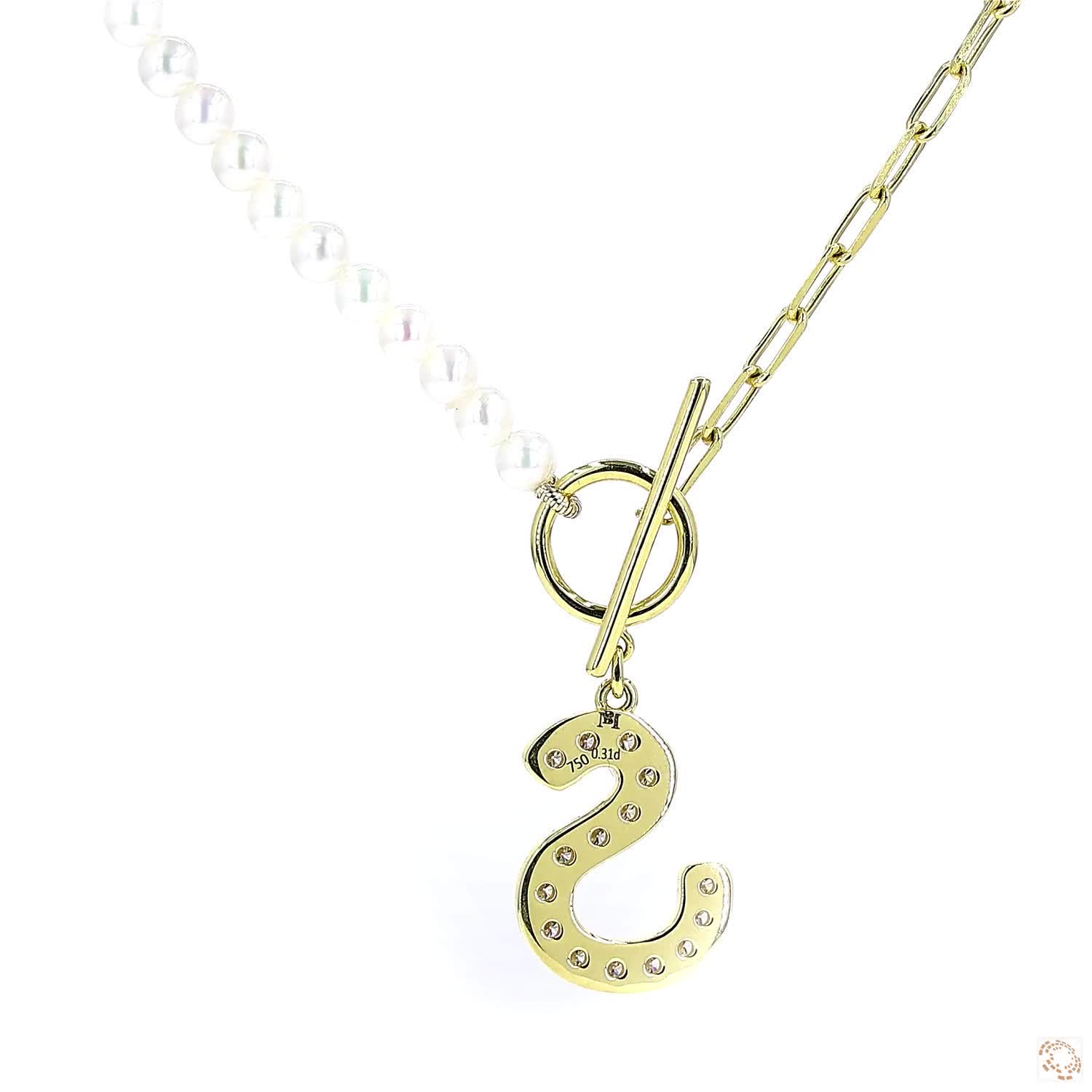 Silvia Necklace with S Shaped Pendant