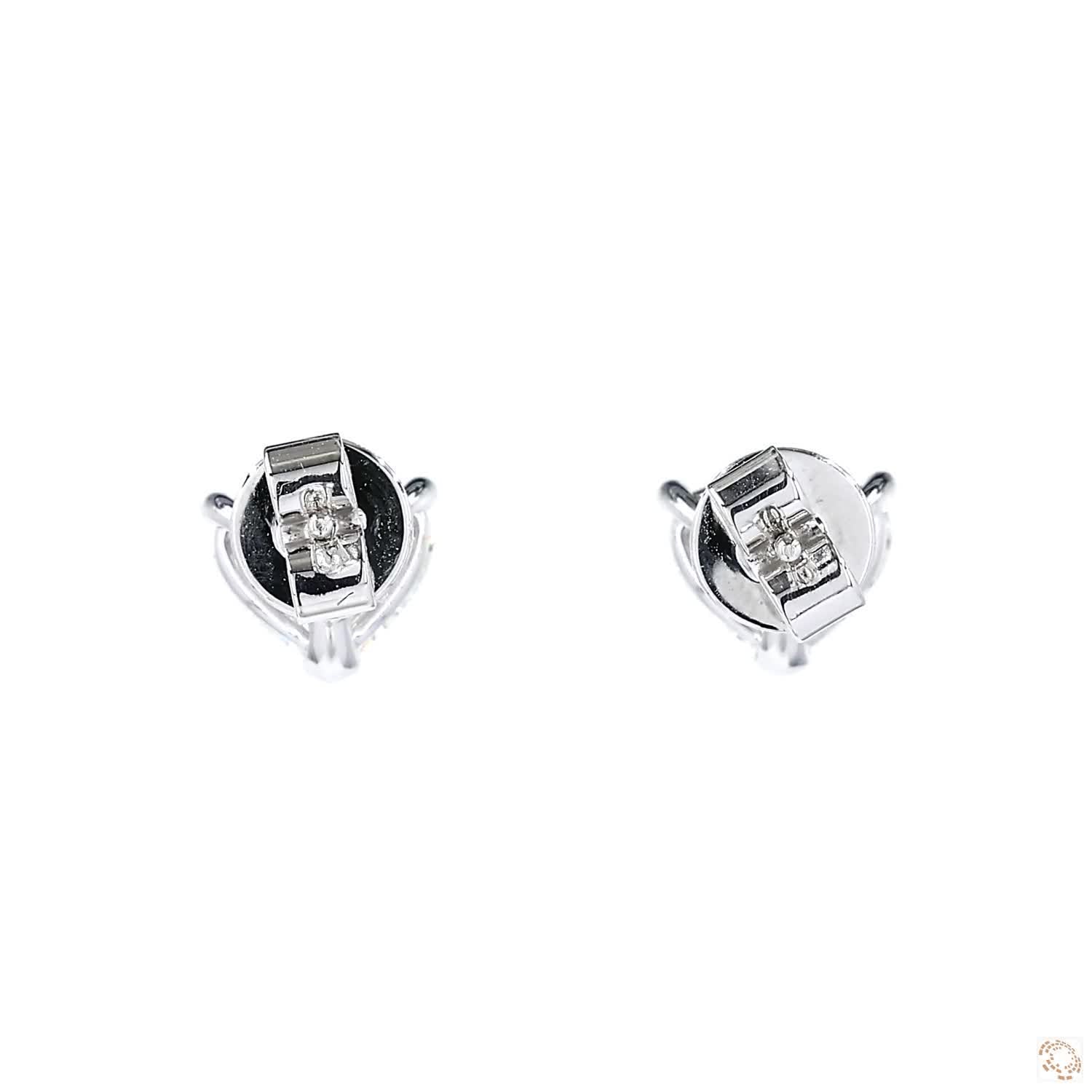 Heart Shape Diamond Stud Earrings (1.51 ct. per diamond)