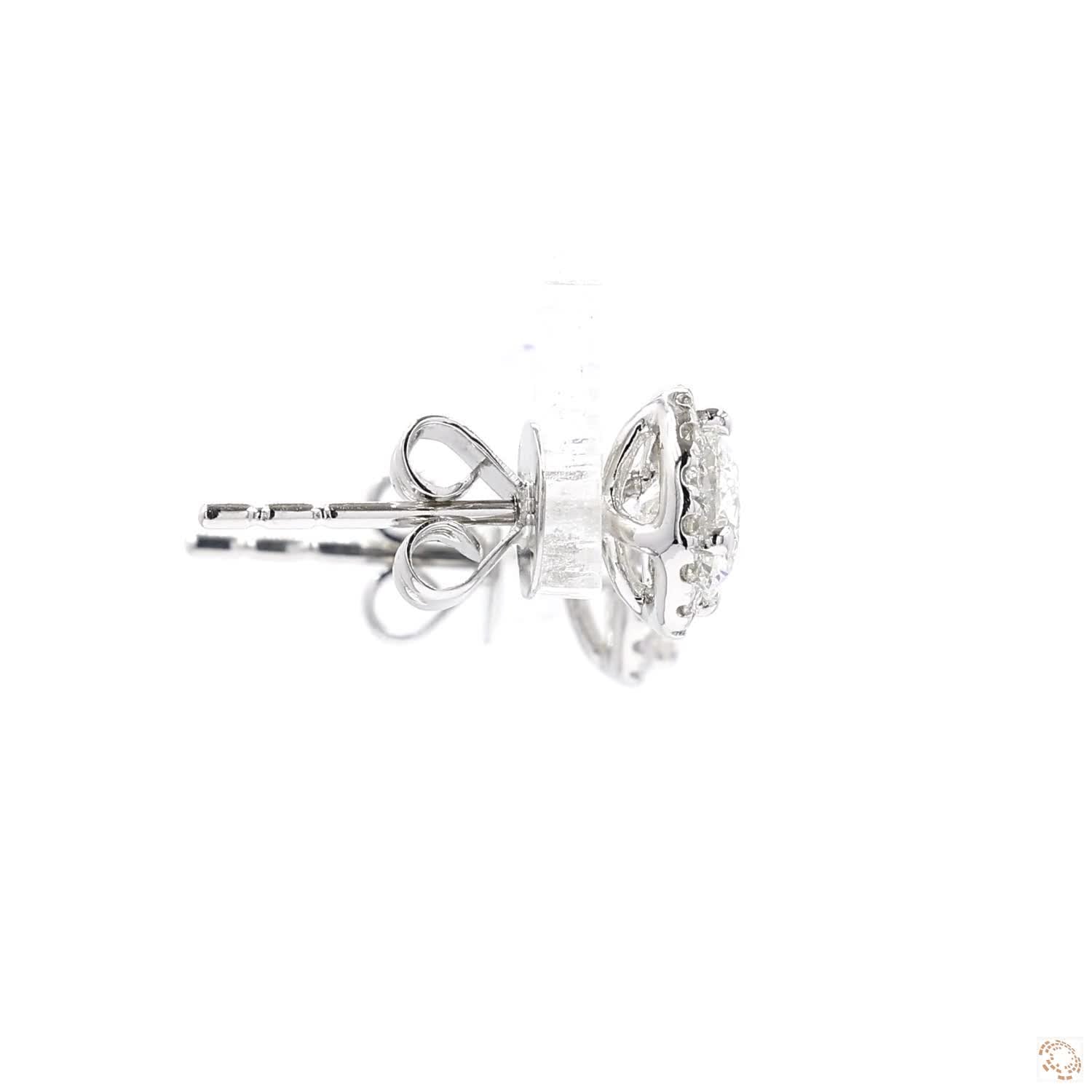 Diamond Stud Earrings with Halo (0.46 ct. per diamond)
