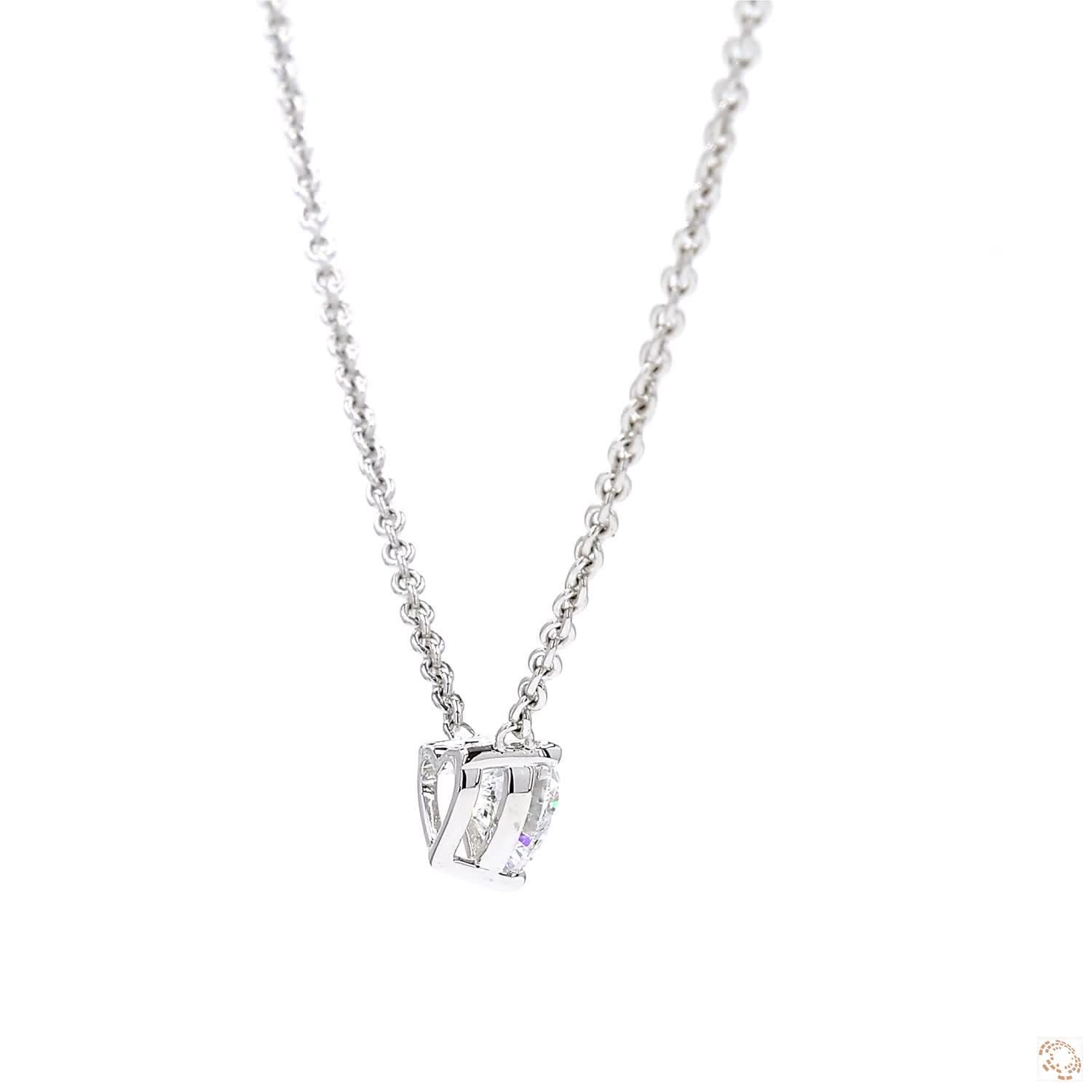 Solitaire Heart Diamond Pendant (0.75 ct)